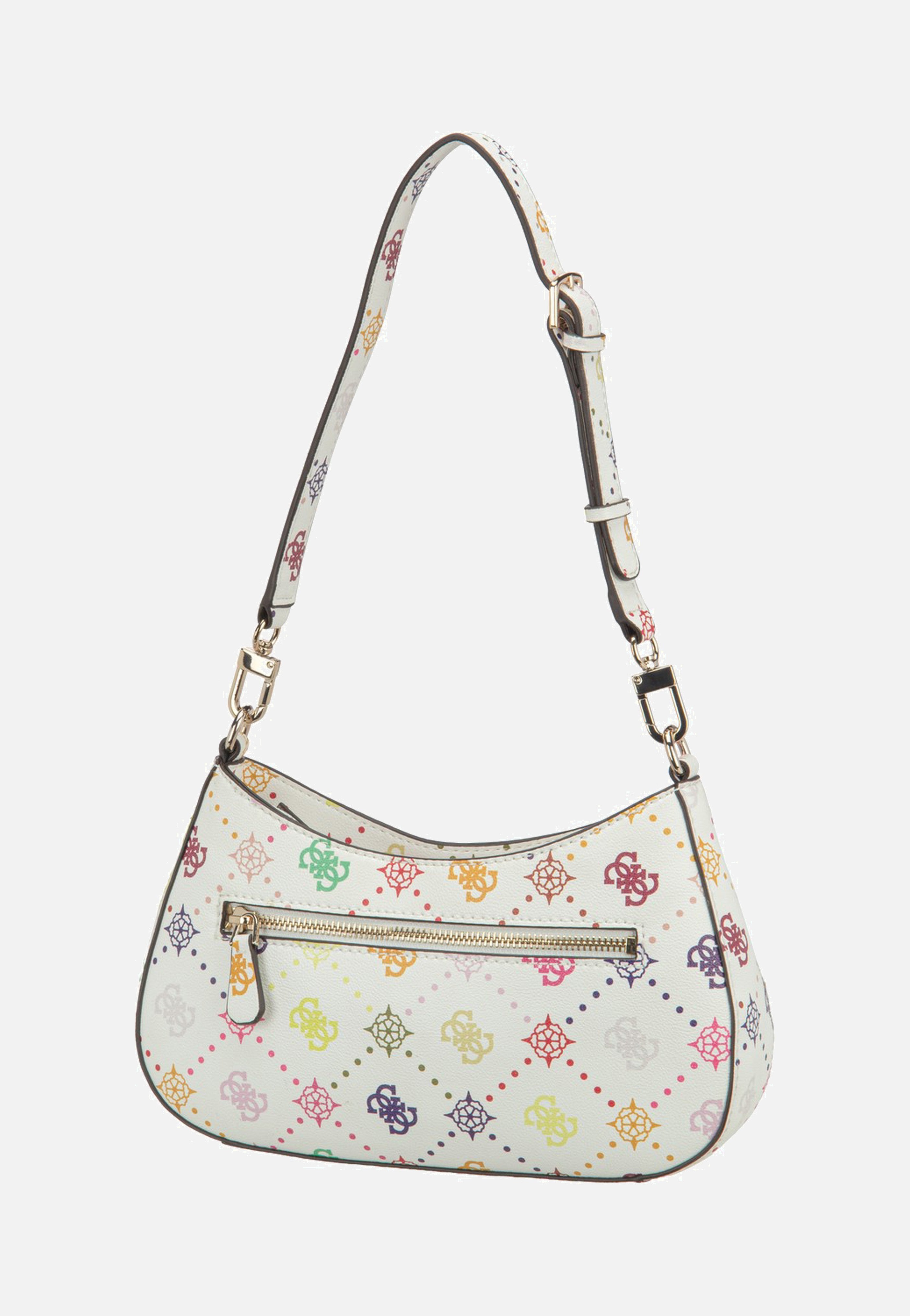 Guess Emelie Logo Top Zip Shldr Multi Logo Schultertasche