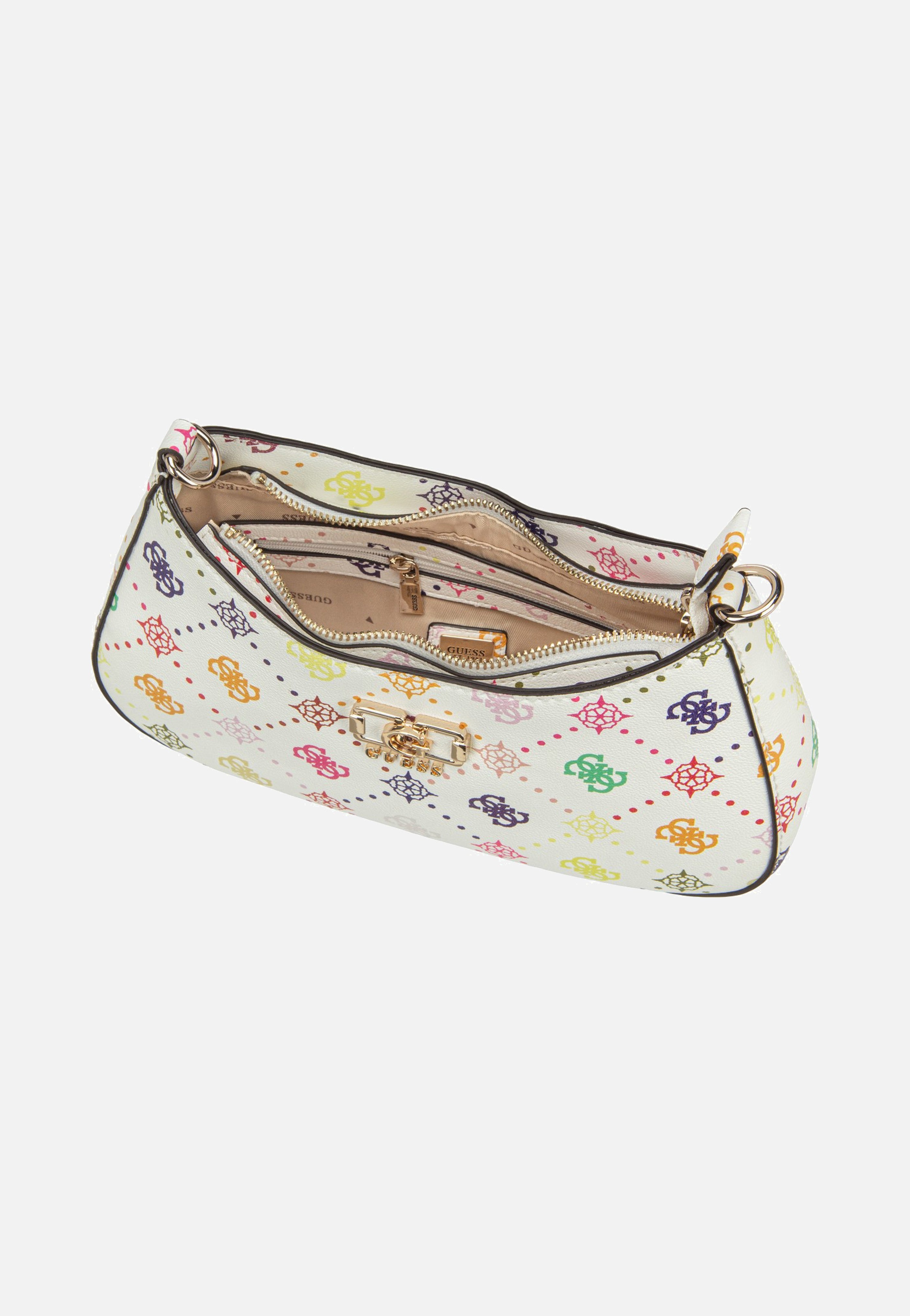 Guess Emelie Logo Top Zip Shldr Multi Logo Schultertasche