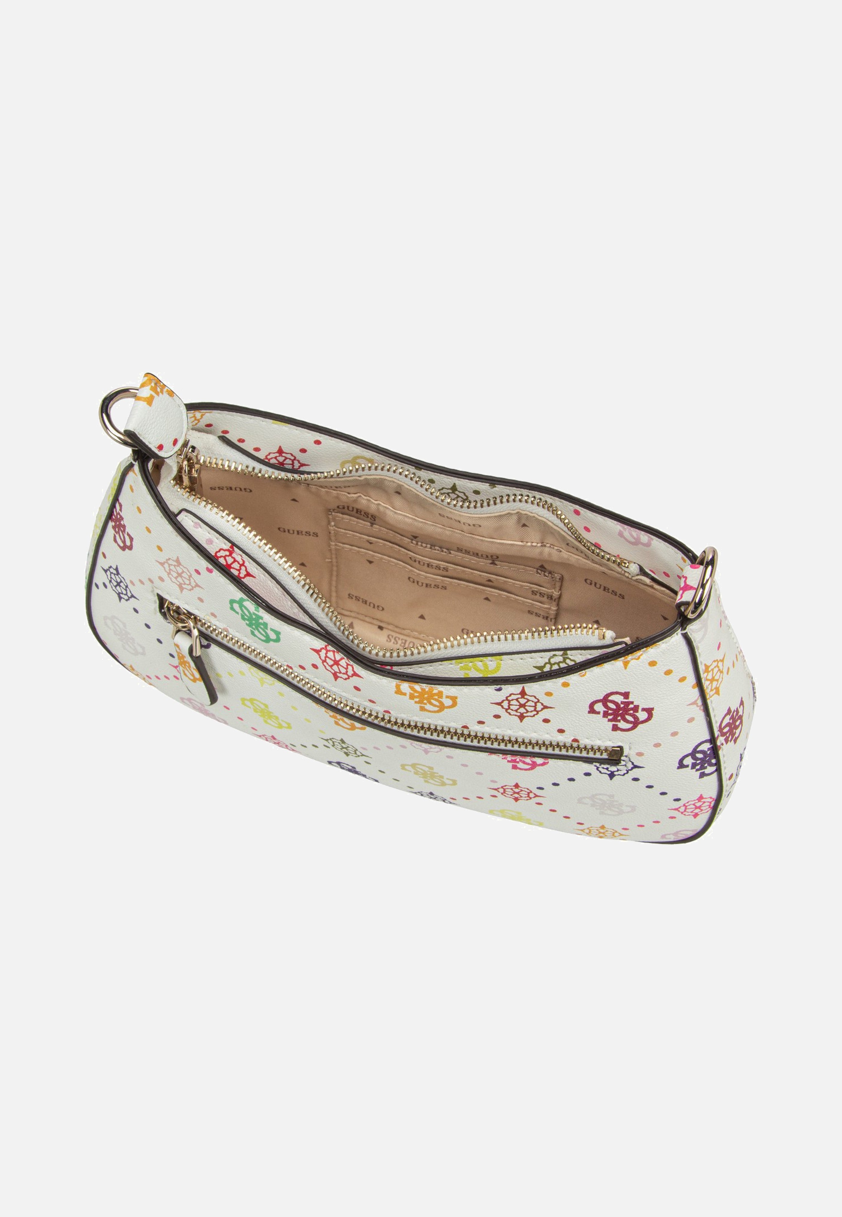 Guess Emelie Logo Top Zip Shldr Multi Logo Schultertasche