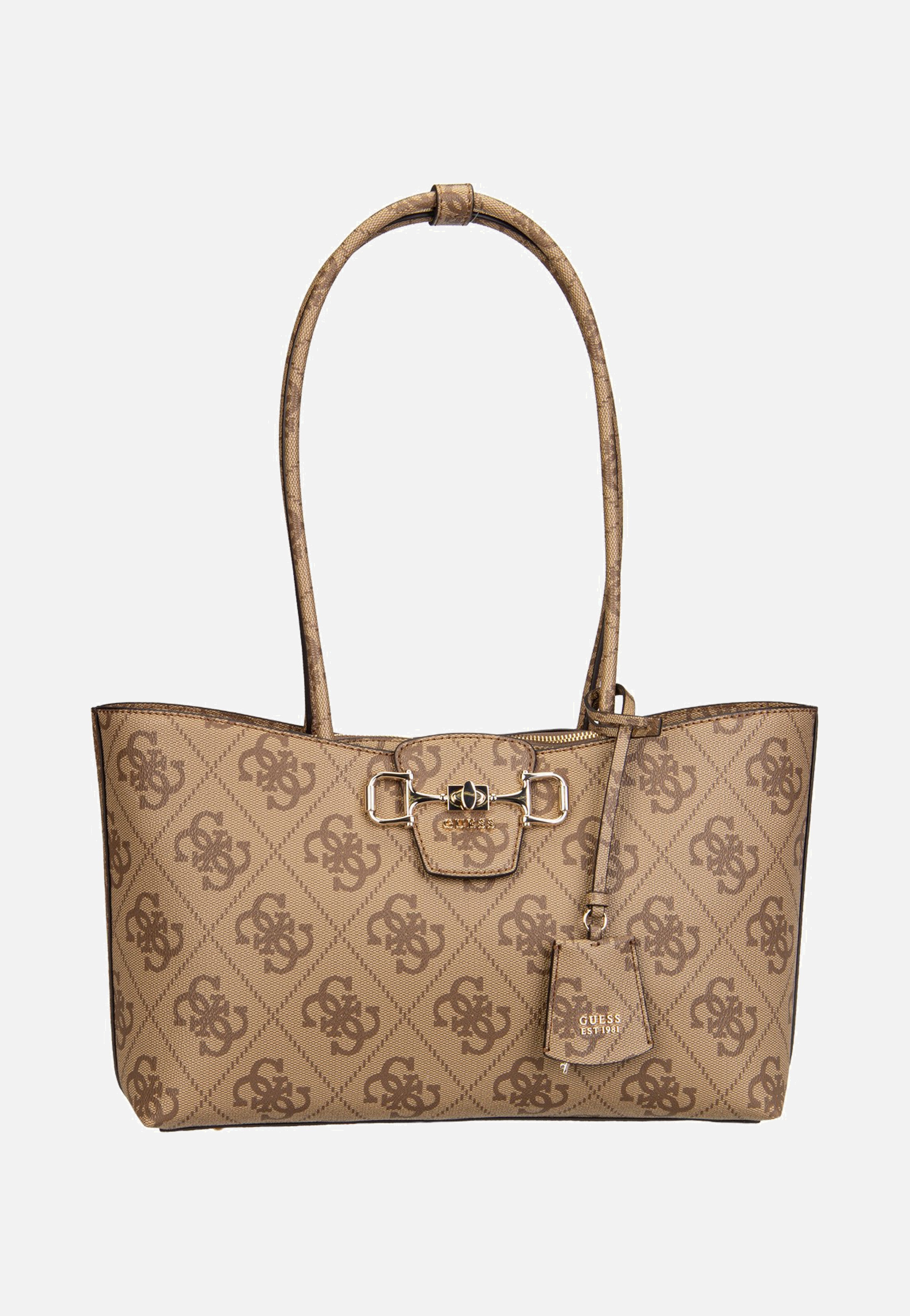 Guess - Janie Logo Girlfriend Carryall Latte Logo - Shopper | Women-Image