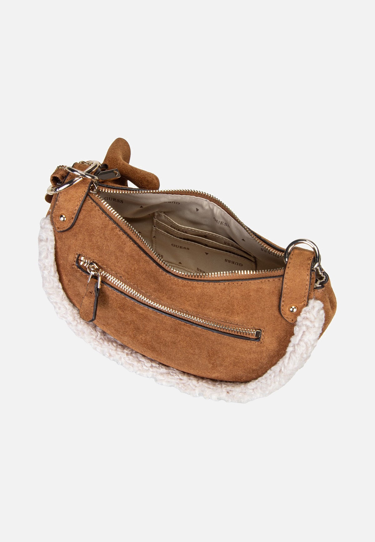 Guess Katie Convertible Suede 53180 Cognac Schultertasche