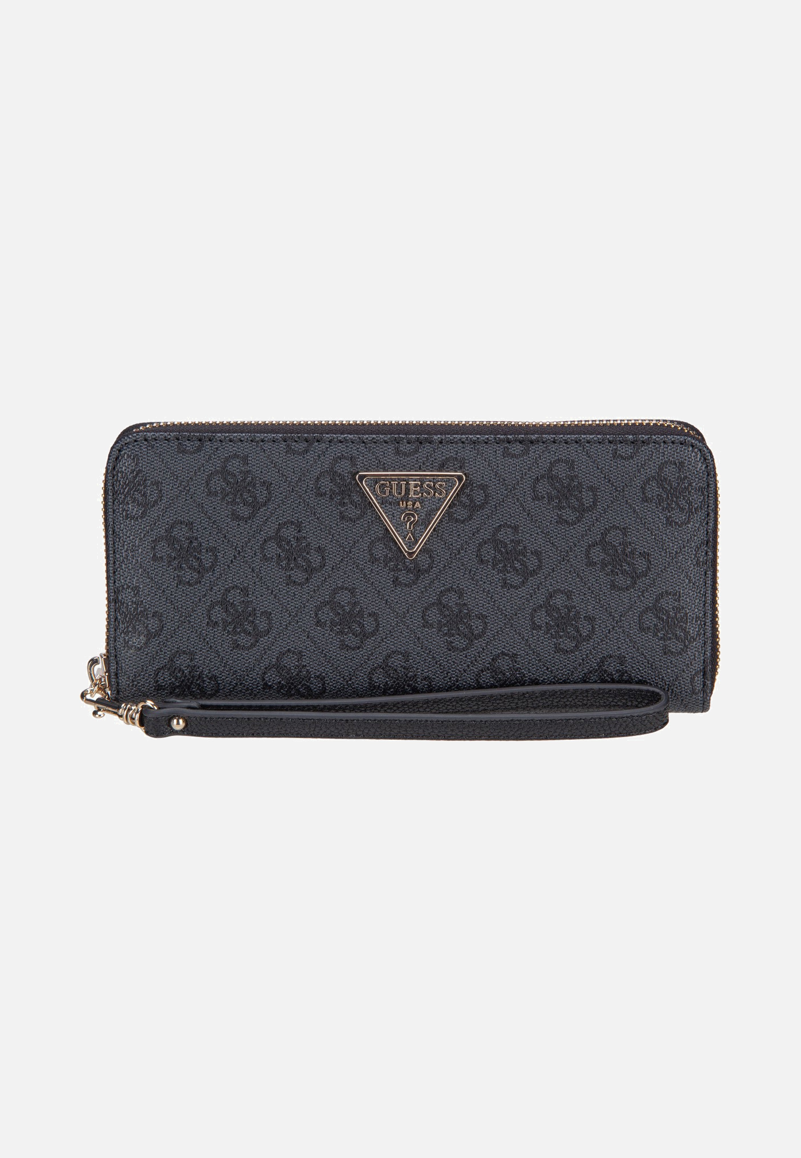 Guess Laurel II Slg Large Zip Around Coal Logo Portemonnaie