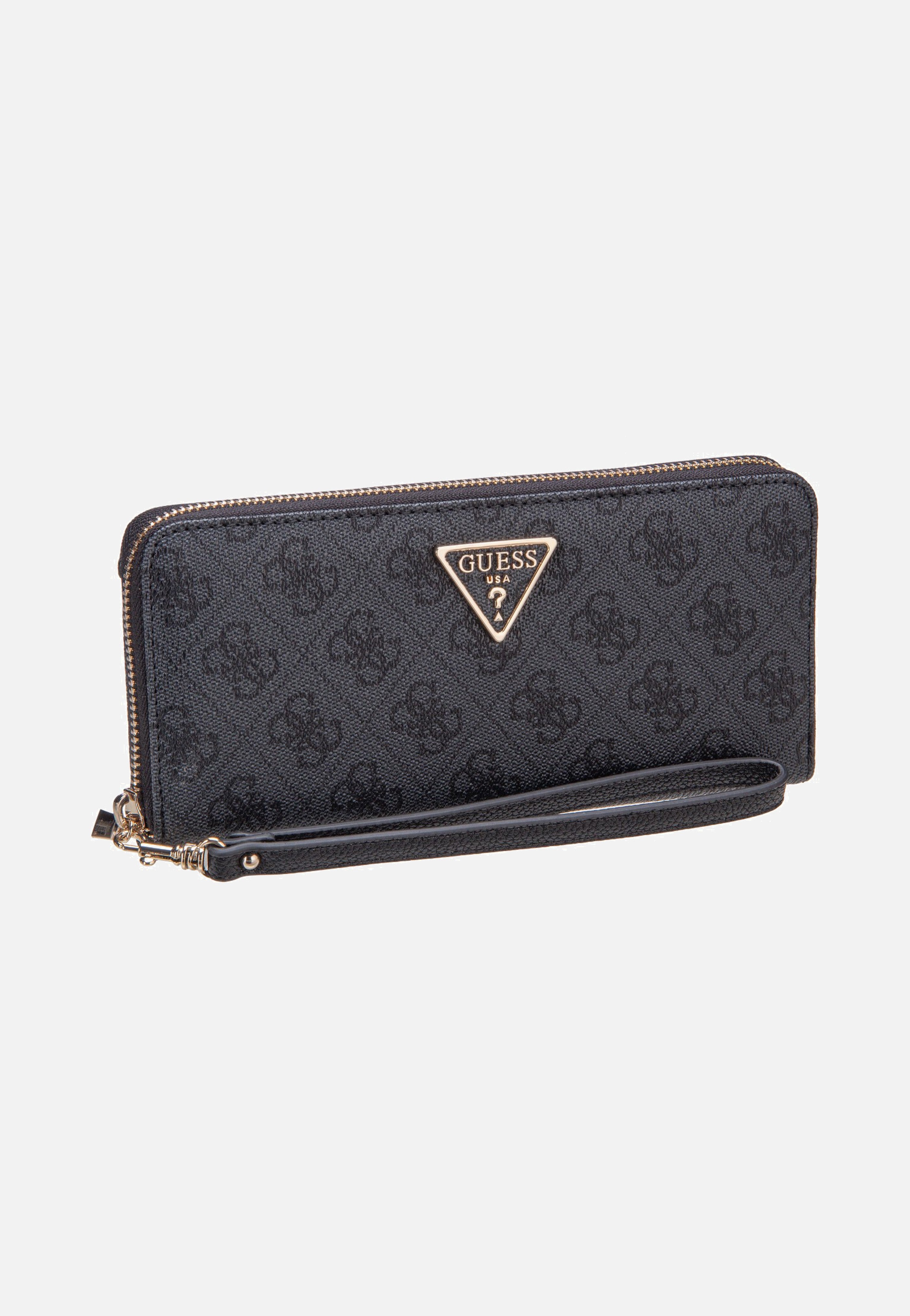 Guess Laurel II Slg Large Zip Around Coal Logo Portemonnaie