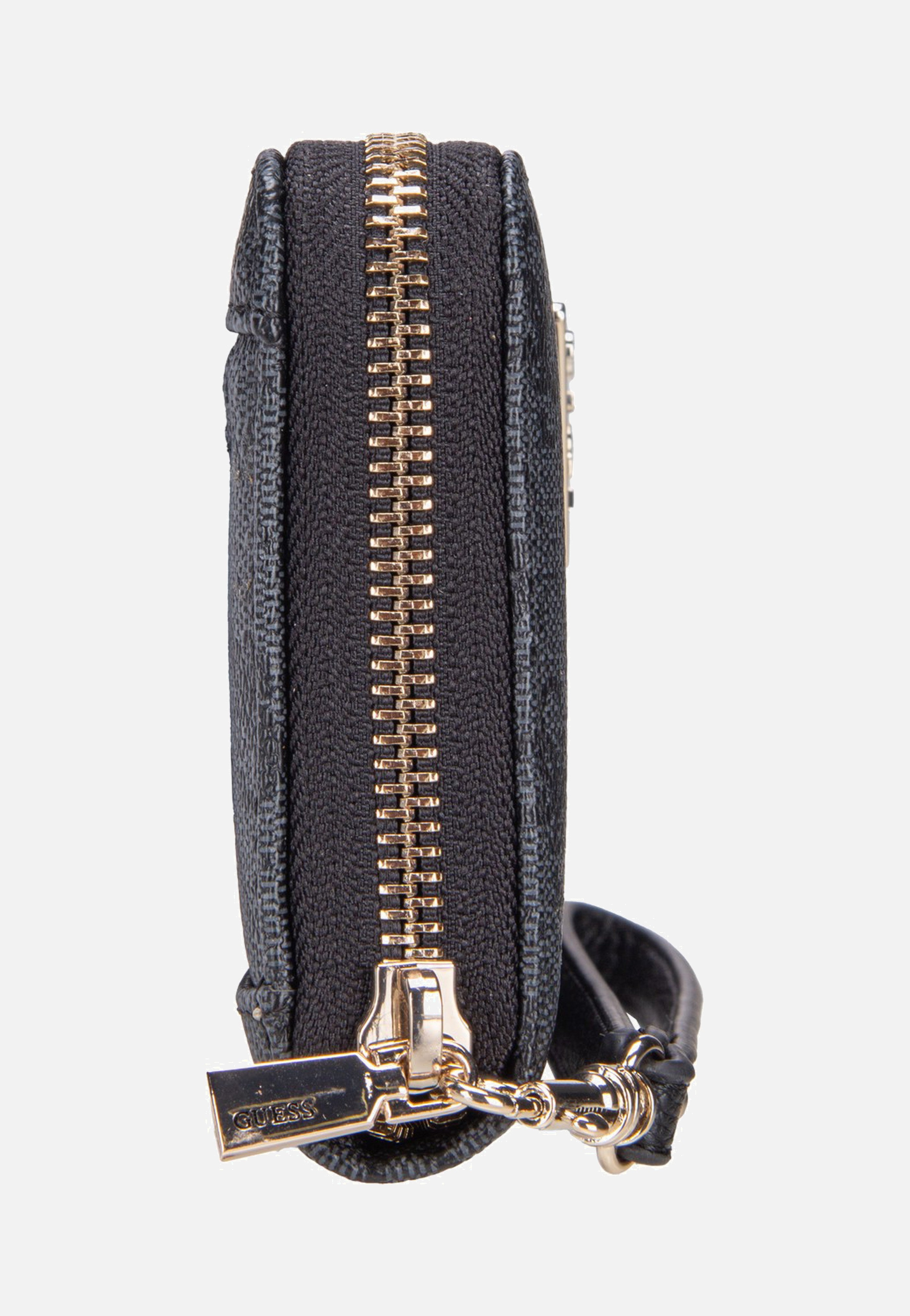 Guess Laurel II Slg Large Zip Around Coal Logo Portemonnaie