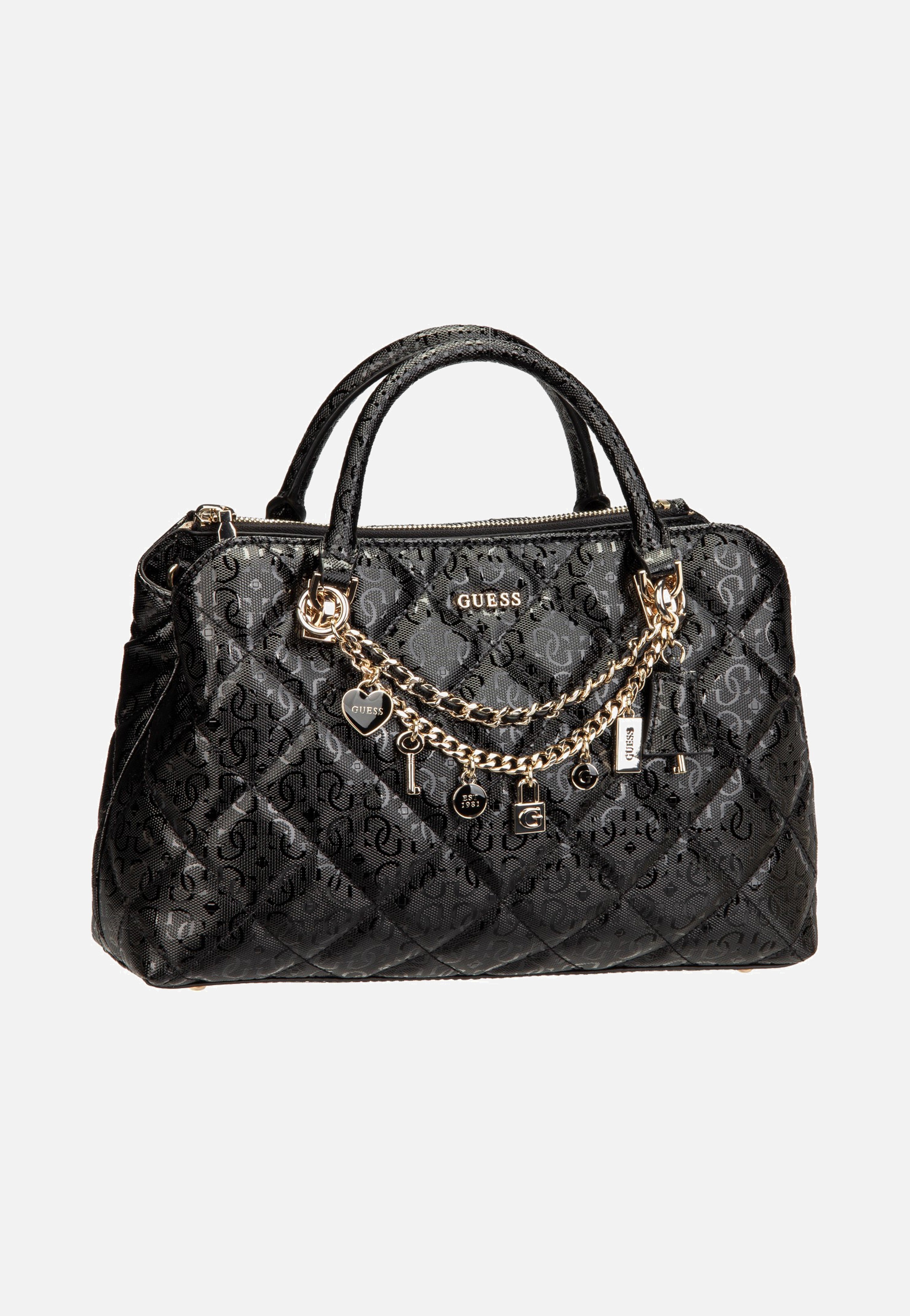 Guess Libby 2 Comp Satchel Black Satchel