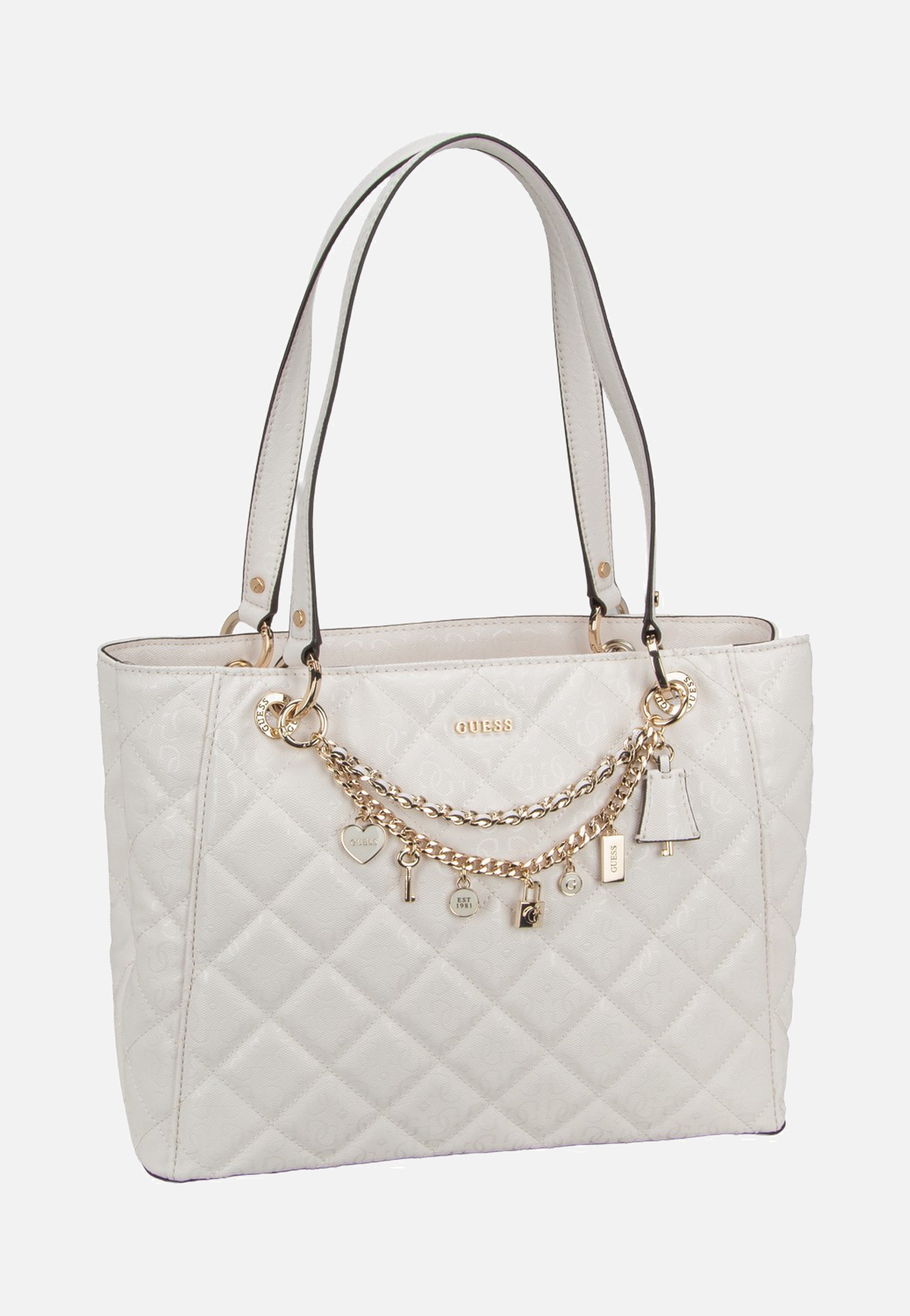 Guess Libby Noel Tote 12250 Off White Tote Bag