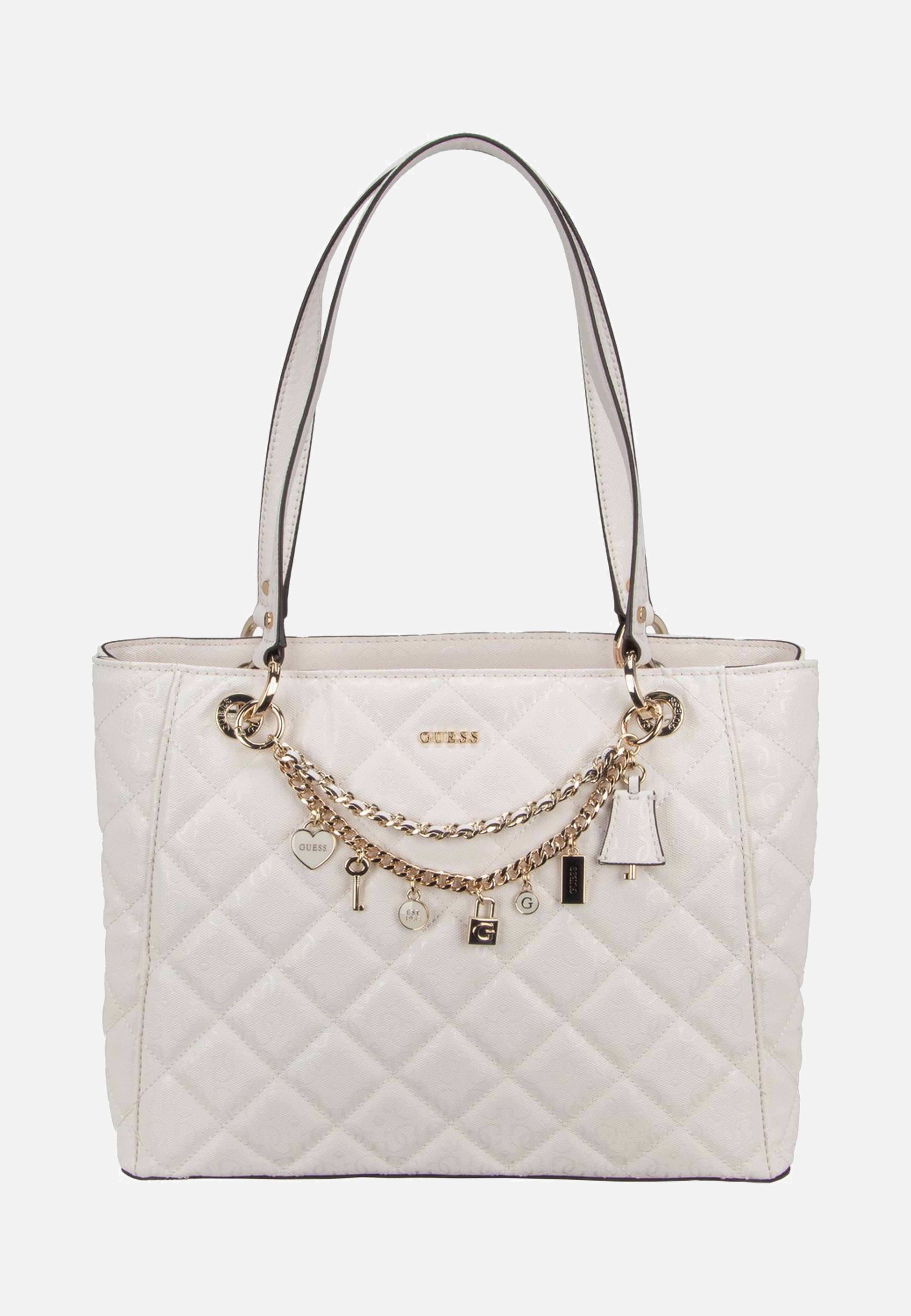 Guess Libby Noel Tote 12250 Off White Tote Bag