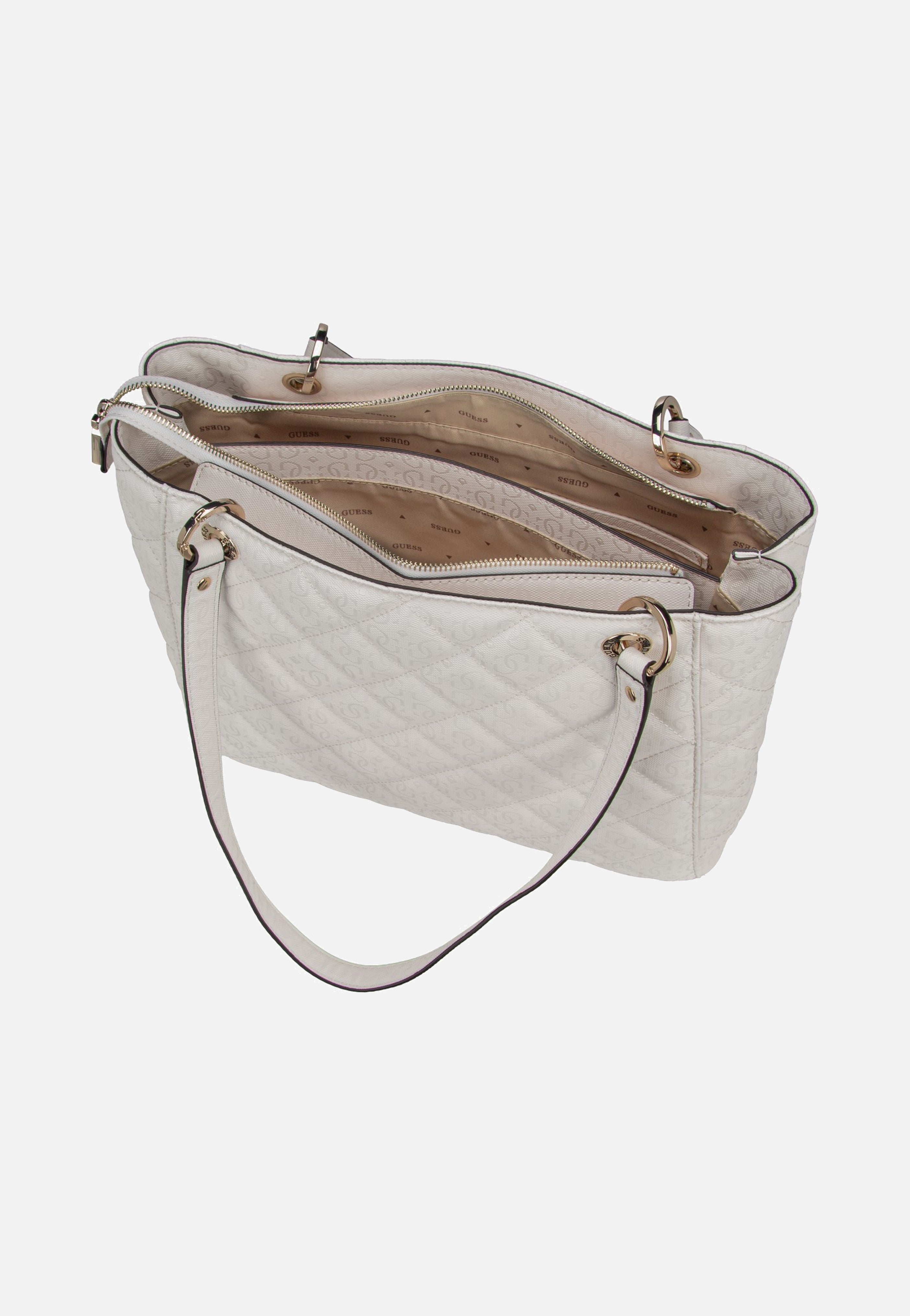 Guess Libby Noel Tote 12250 Off White Tote Bag