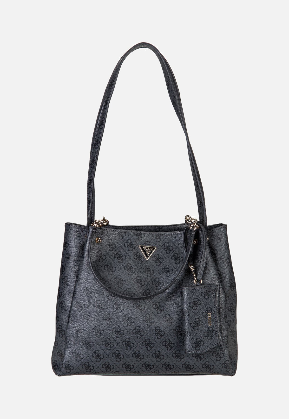 Guess Lorella Logo Girlfriend 84230 Coal Logo Tote Bag