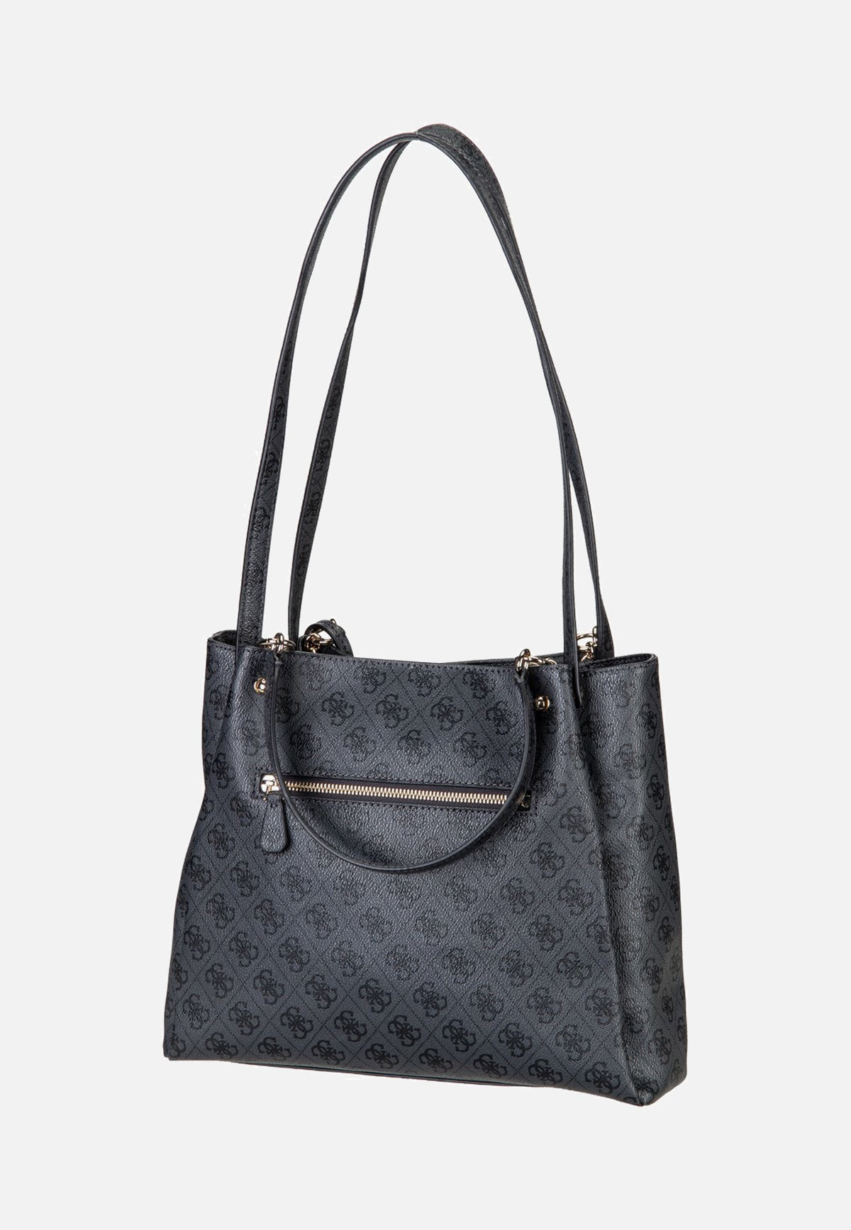 Guess Lorella Logo Girlfriend 84230 Coal Logo Tote Bag