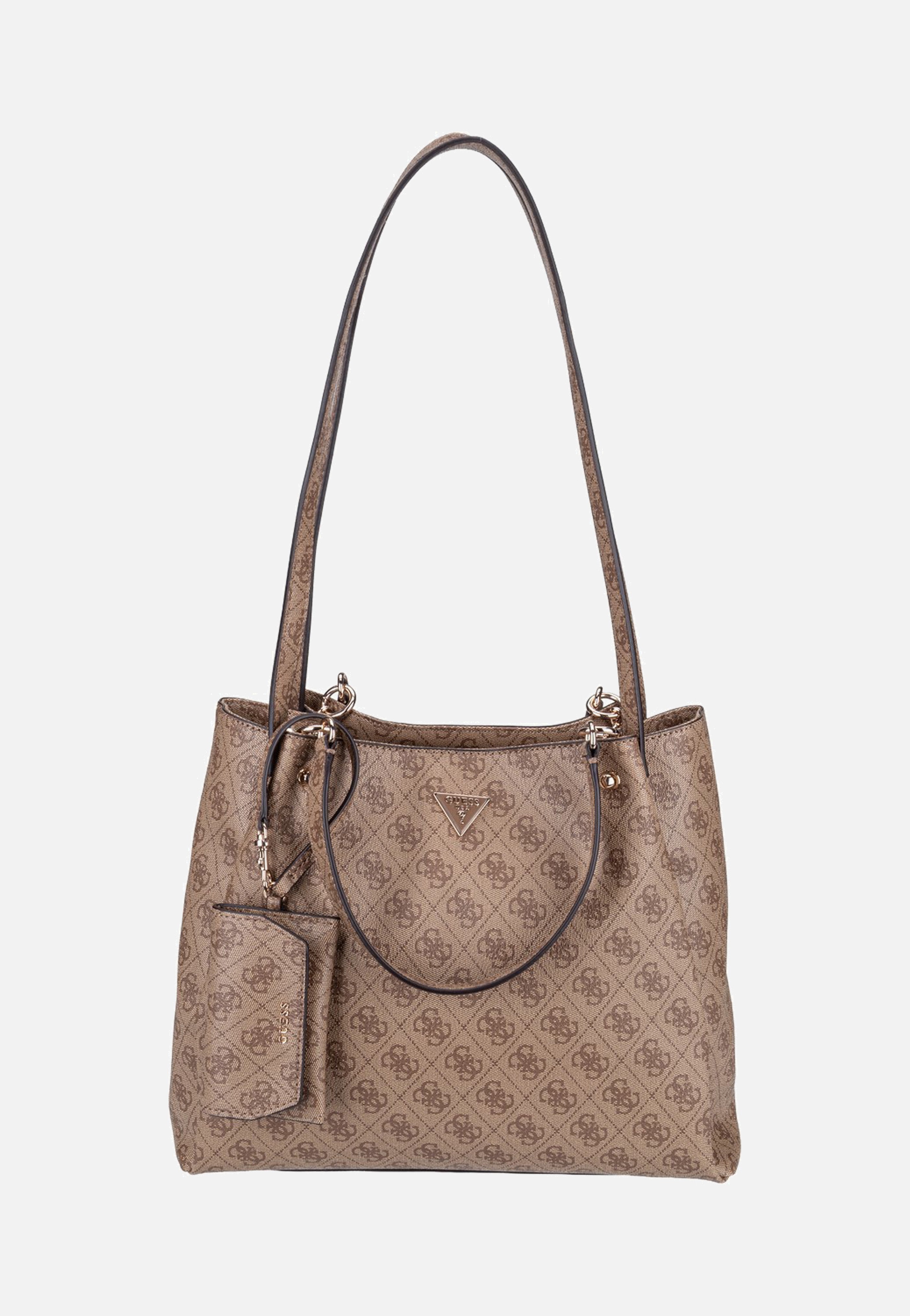 Guess Lorella Logo Girlfriend 84230 Latte Logo Tote Bag
