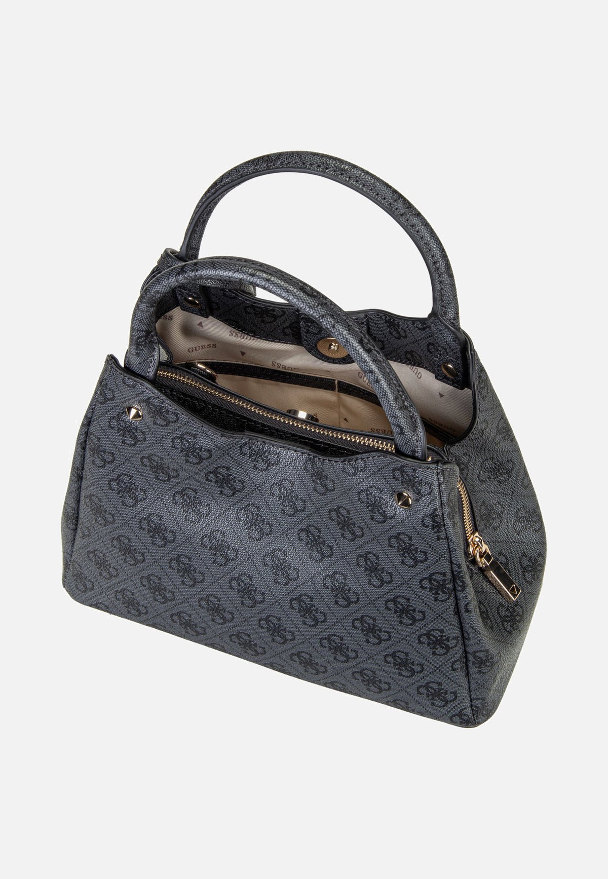 Guess Lorella Logo Small Girlfriend 84220 Coal Logo Henkeltasche