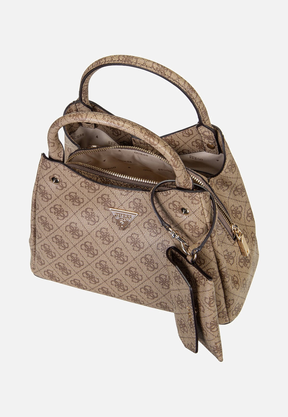 Guess Lorella Logo Small Girlfriend 84220 Latte Logo Henkeltasche