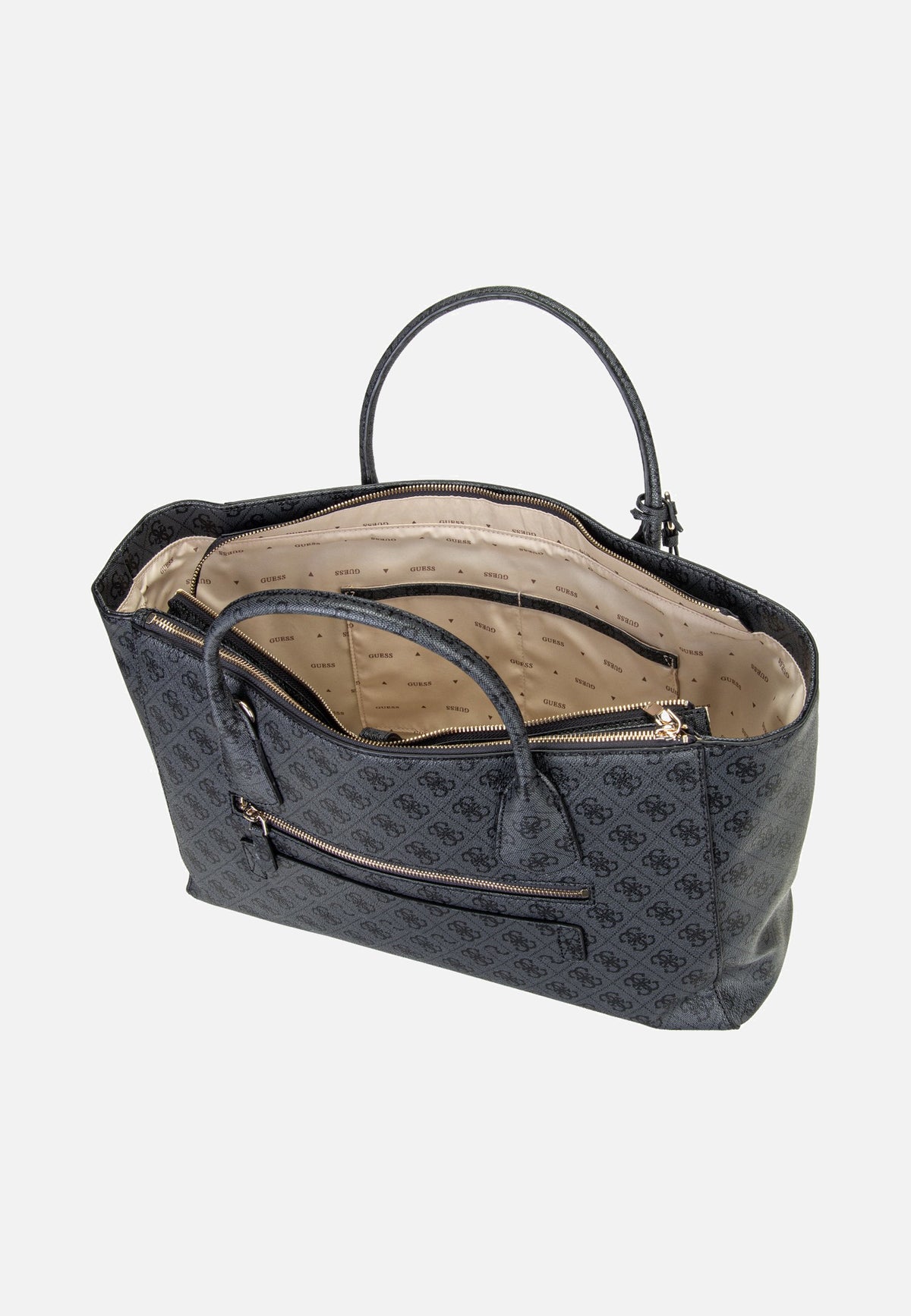 Guess Marissa Logo Tech 82240 Coal Logo Tote Bag
