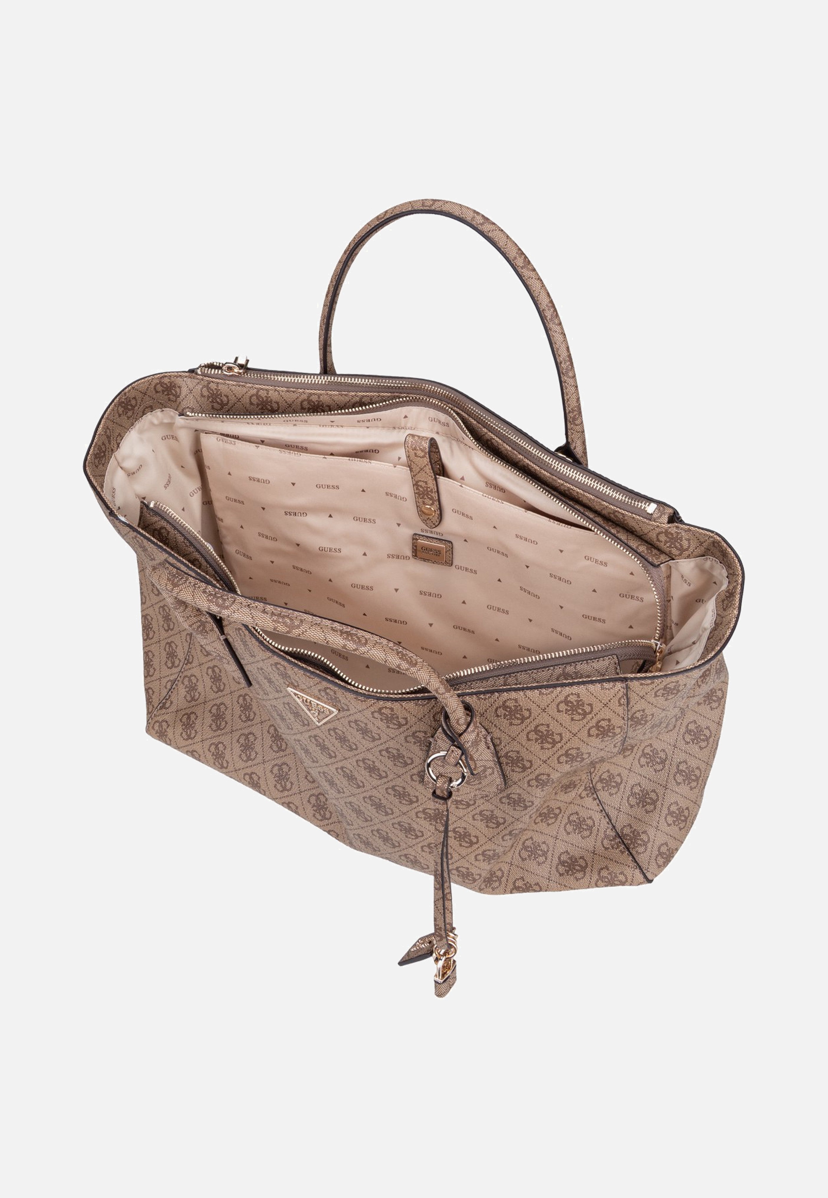 Guess Marissa Logo Tech 82240 Latte Logo Tote Bag