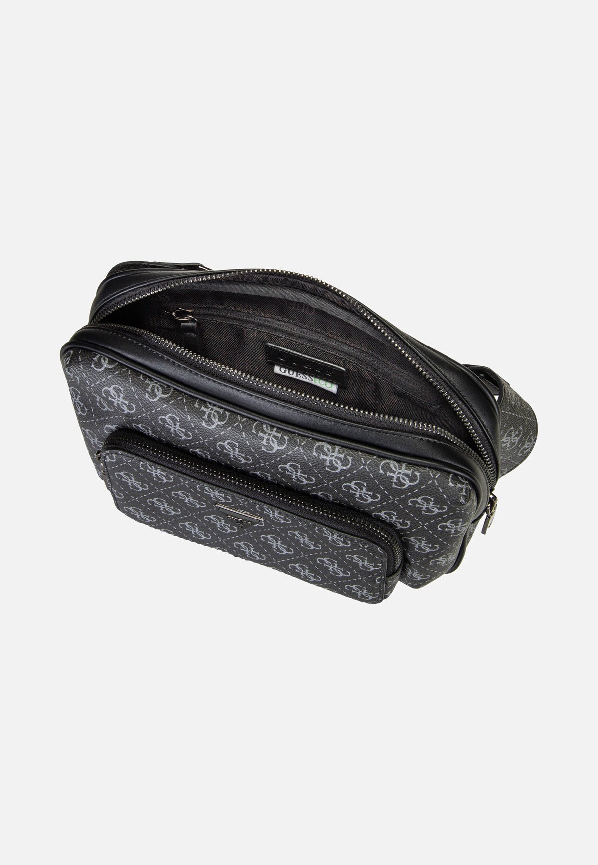 Guess Milano Bumbag M Dark Black Bauchtasche