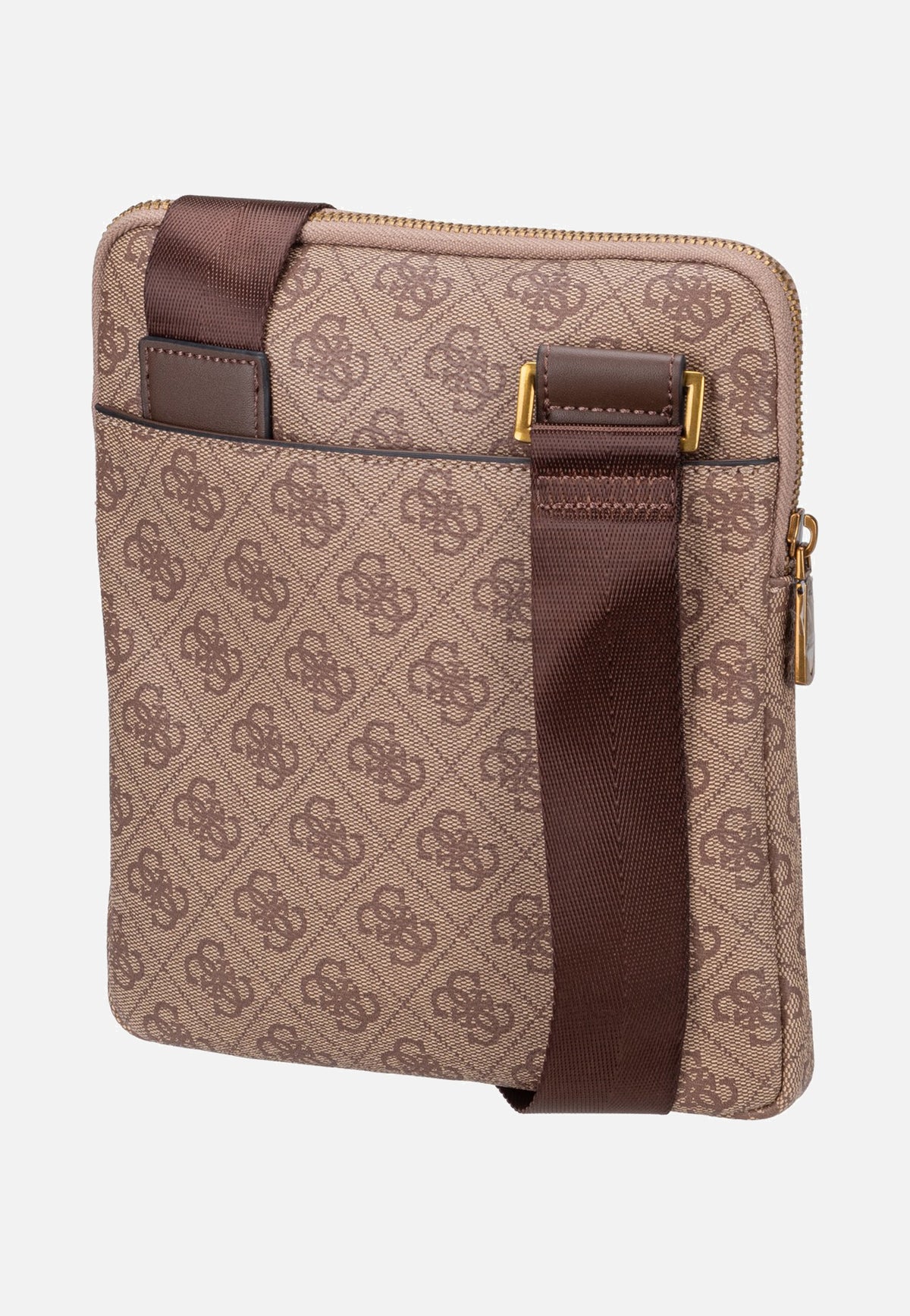 Guess Milano Crossbody Flat Beige/Brown Crossbody Bag