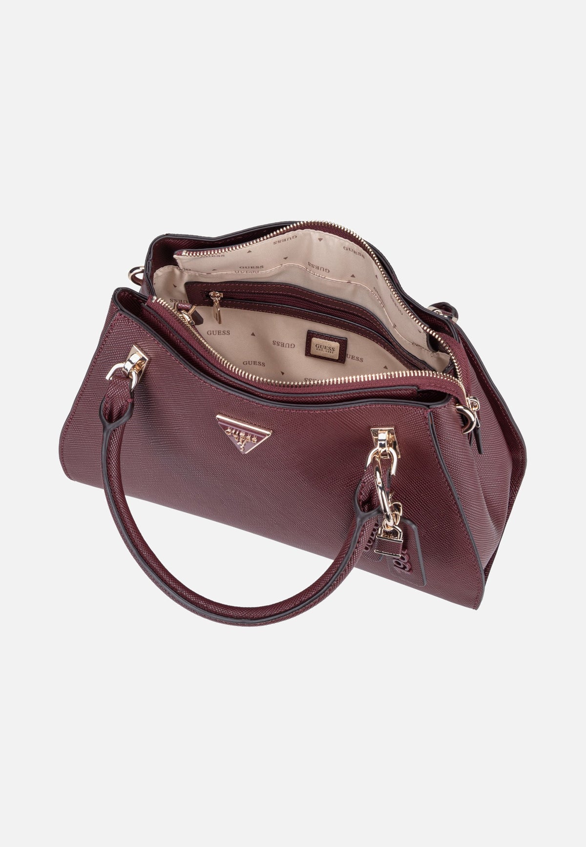Guess Noelle II Luxury Saffiano 72070 Burgundy Henkeltasche