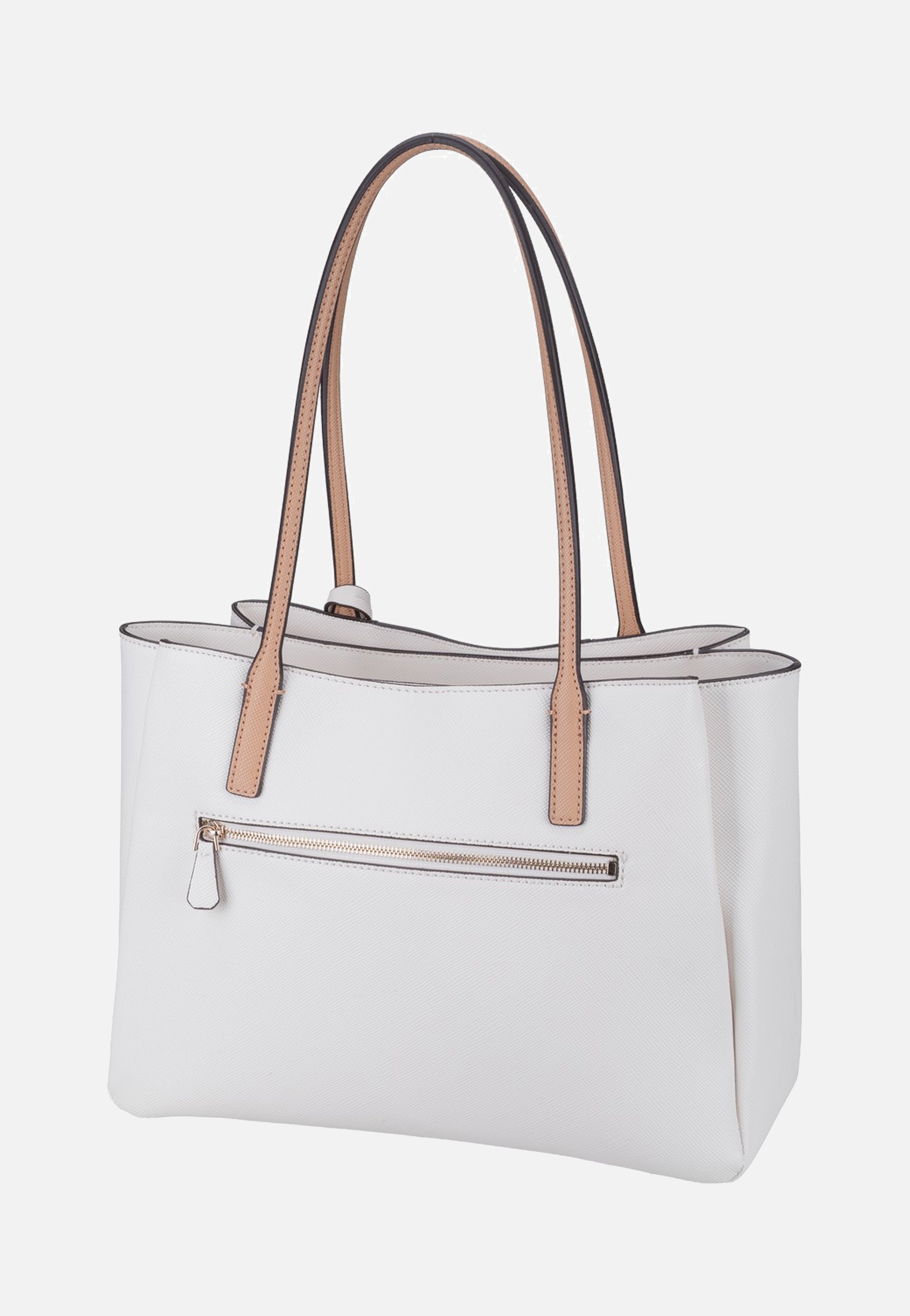 Guess Noelle II Tech 72260 Off White/Light Beige Tote Bag