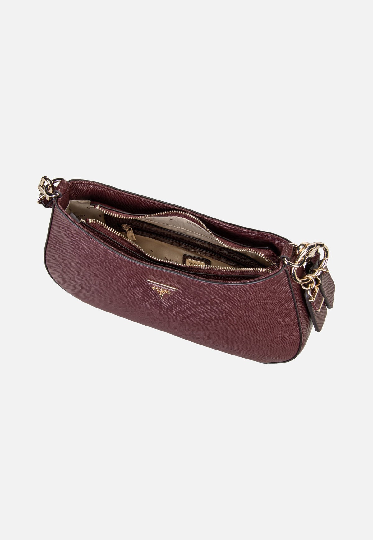 Guess Noelle II Top Zip Saffiano 72180 Burgundy Abendtasche