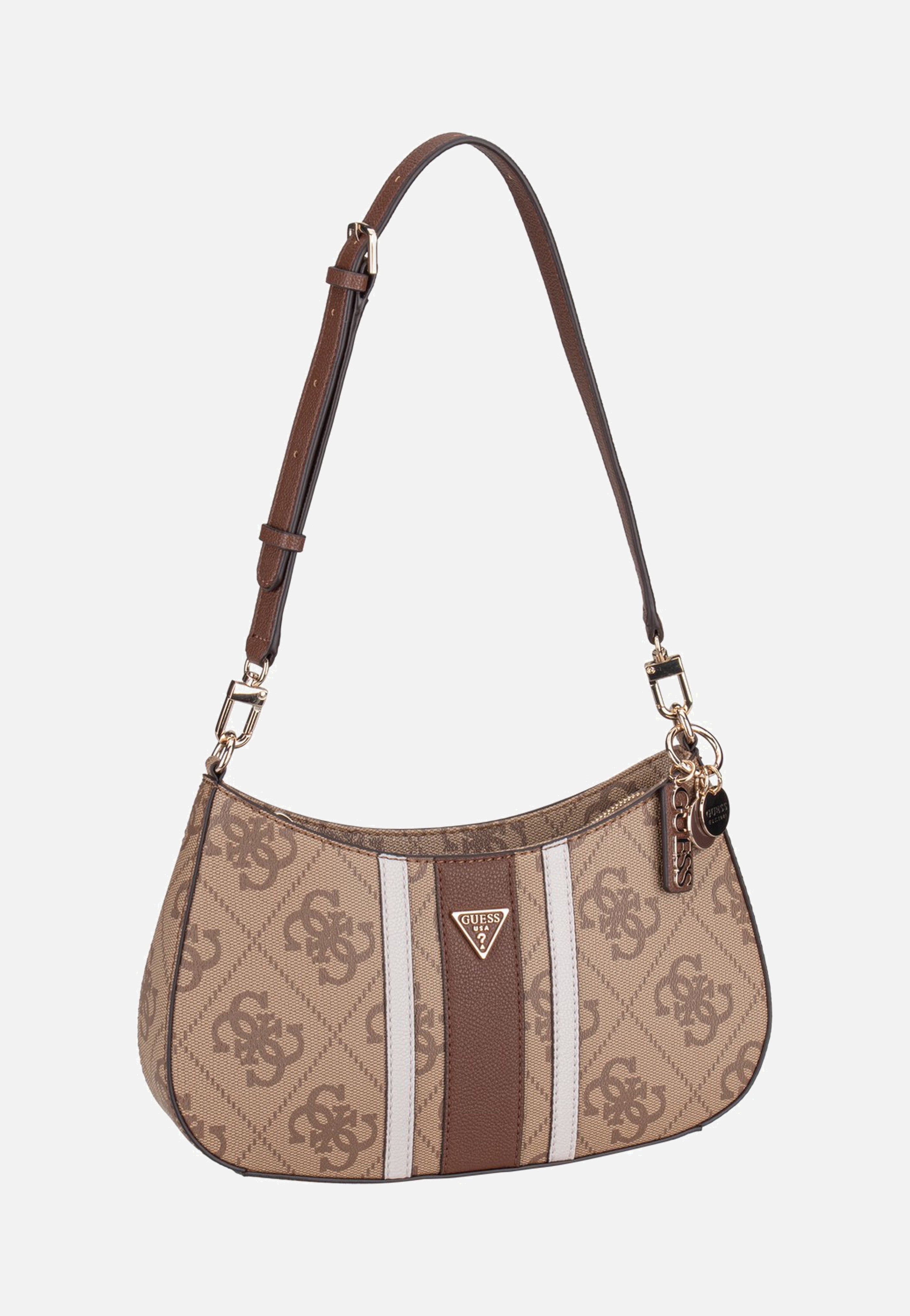 Guess Noelle II Top Zip SHB 72180 Latte Logo/Brown Schultertasche
