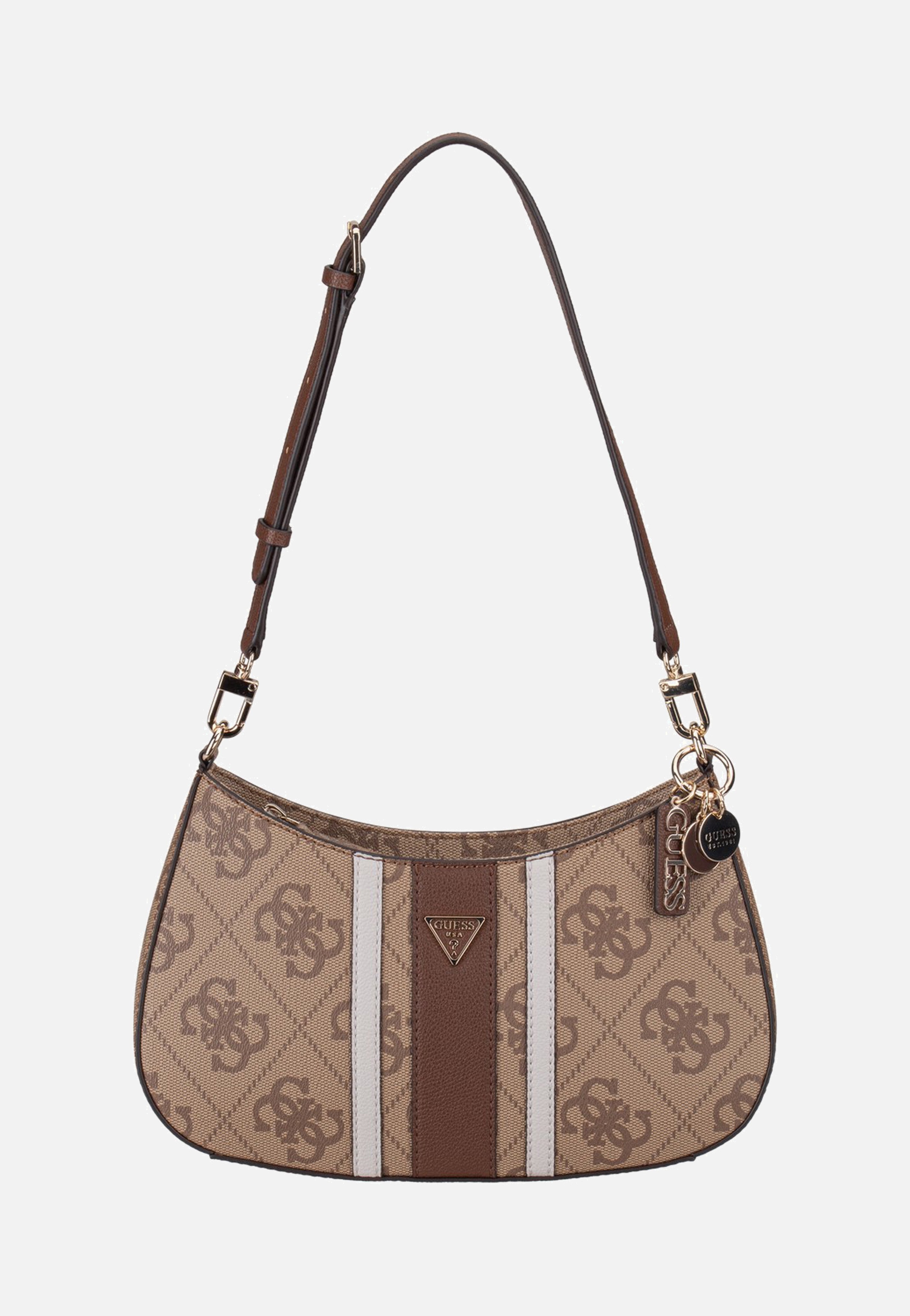 Guess Noelle II Top Zip SHB 72180 Latte Logo/Brown Schultertasche