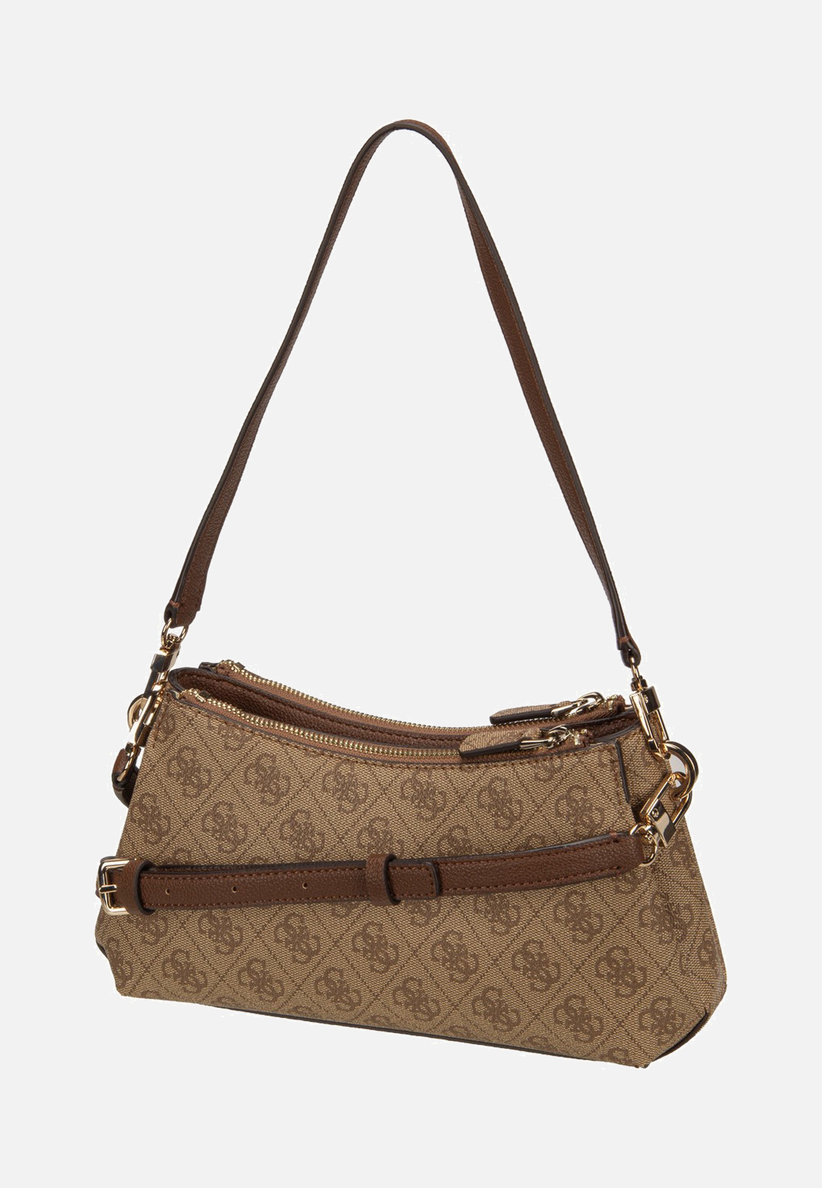 Guess - Noelle II 3 Comp Xbody Latte Logo/Brown - Shoulder Bag | Women-Image