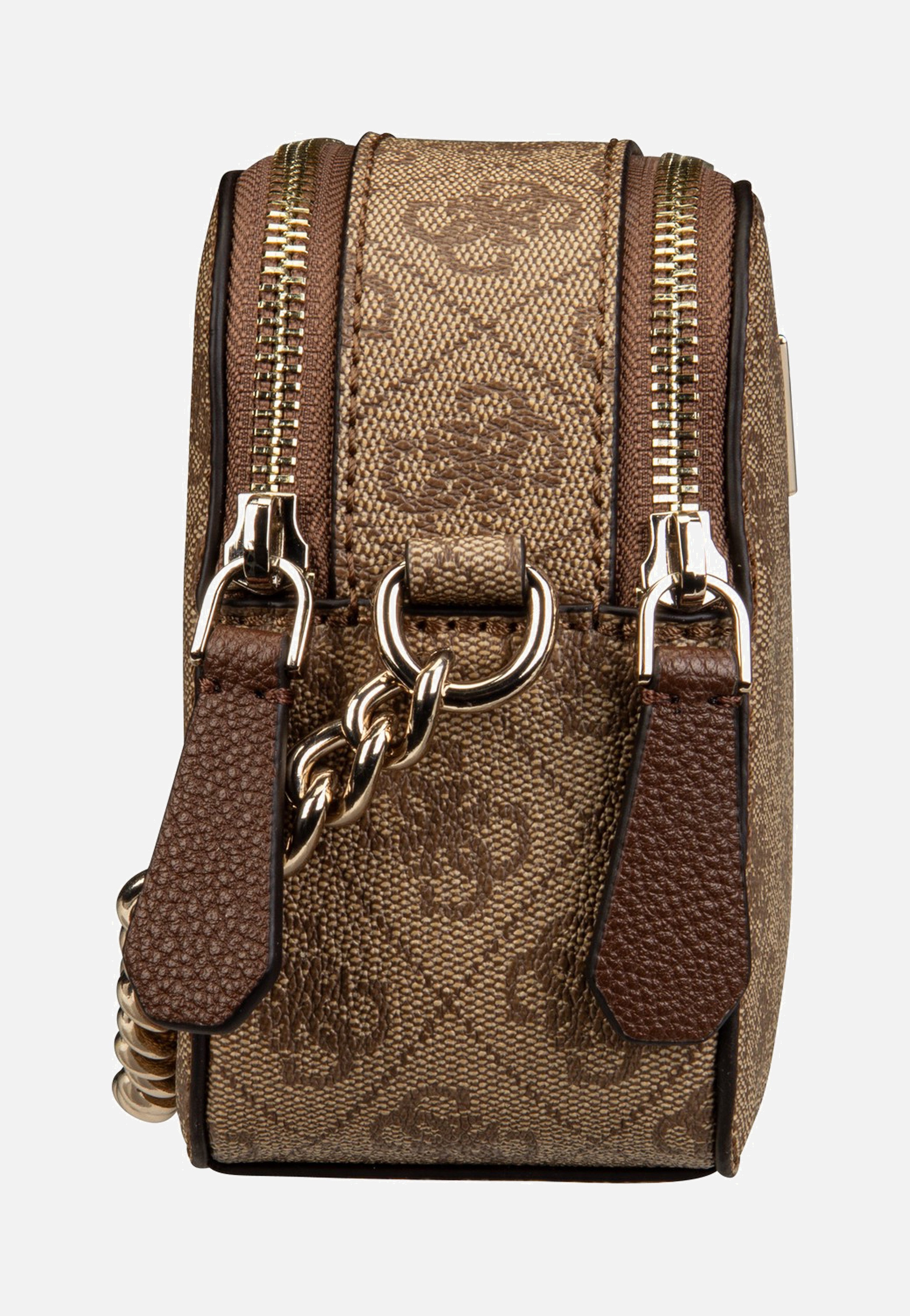 Guess - Noelle II CB Camera Logo 72140 Latte Logo/Brown - Crossbody Bag | Women-Image