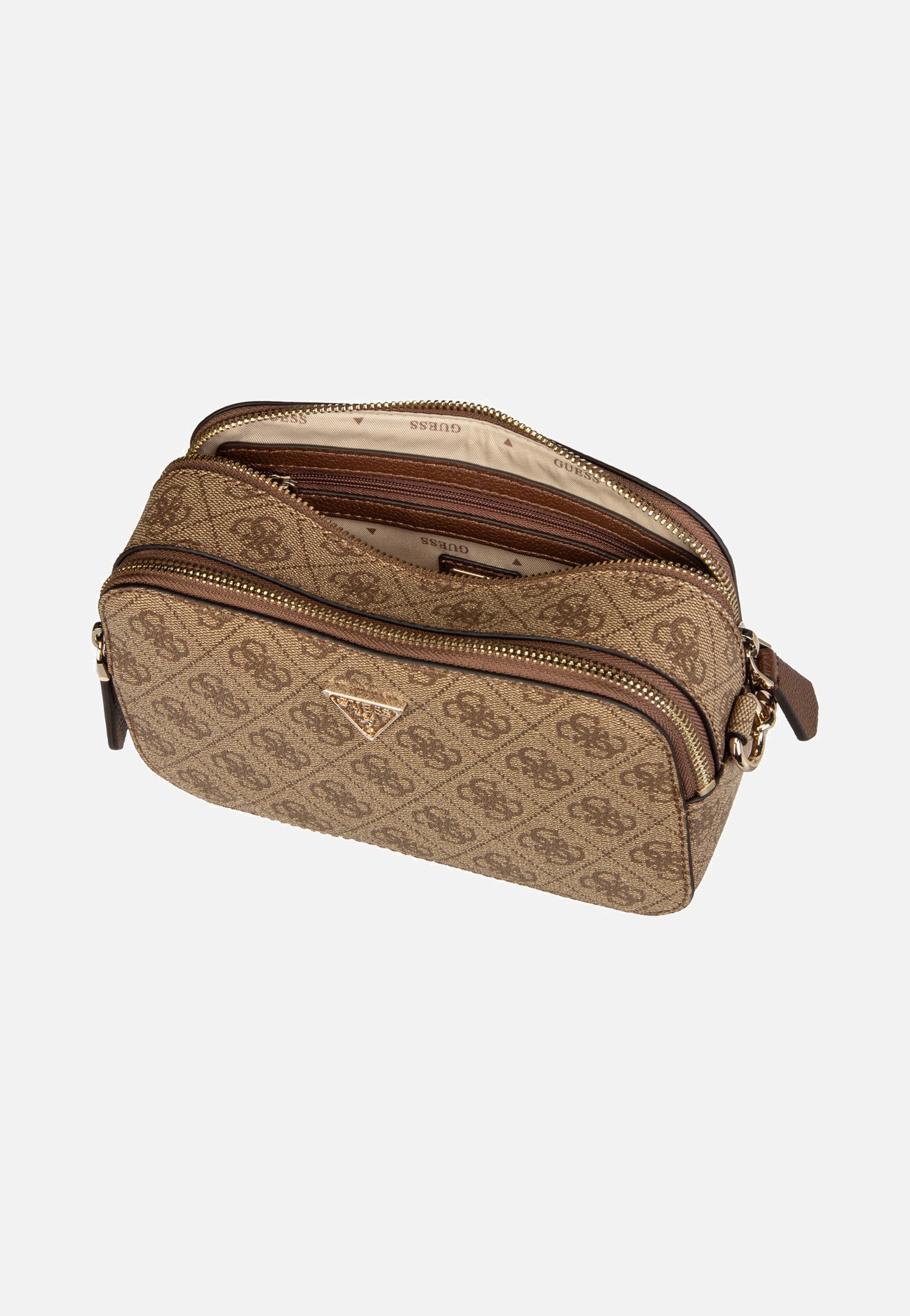 Guess - Noelle II CB Camera Logo 72140 Latte Logo/Brown - Crossbody Bag | Women-Image