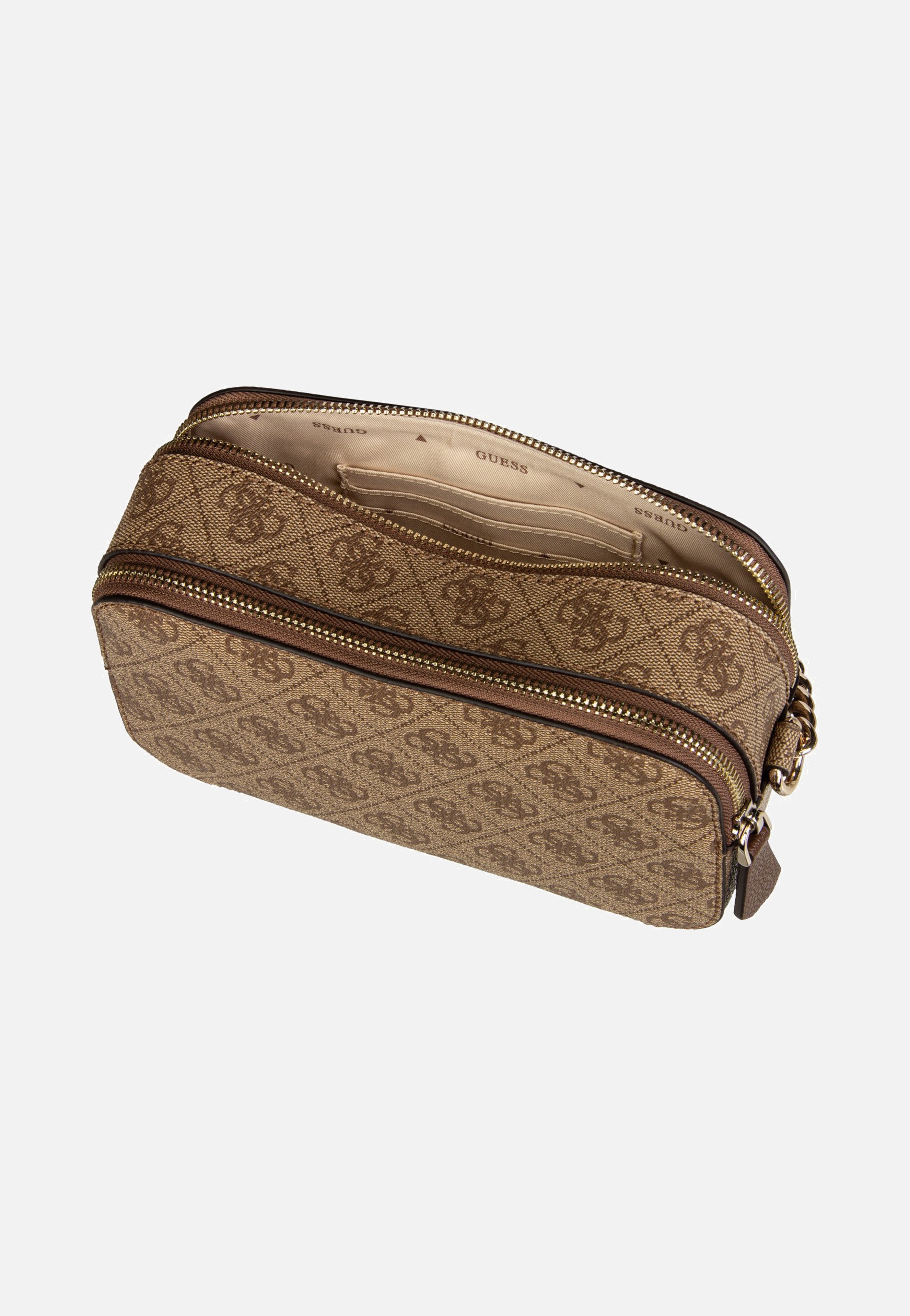 Guess - Noelle II CB Camera Logo 72140 Latte Logo/Brown - Crossbody Bag | Women-Image