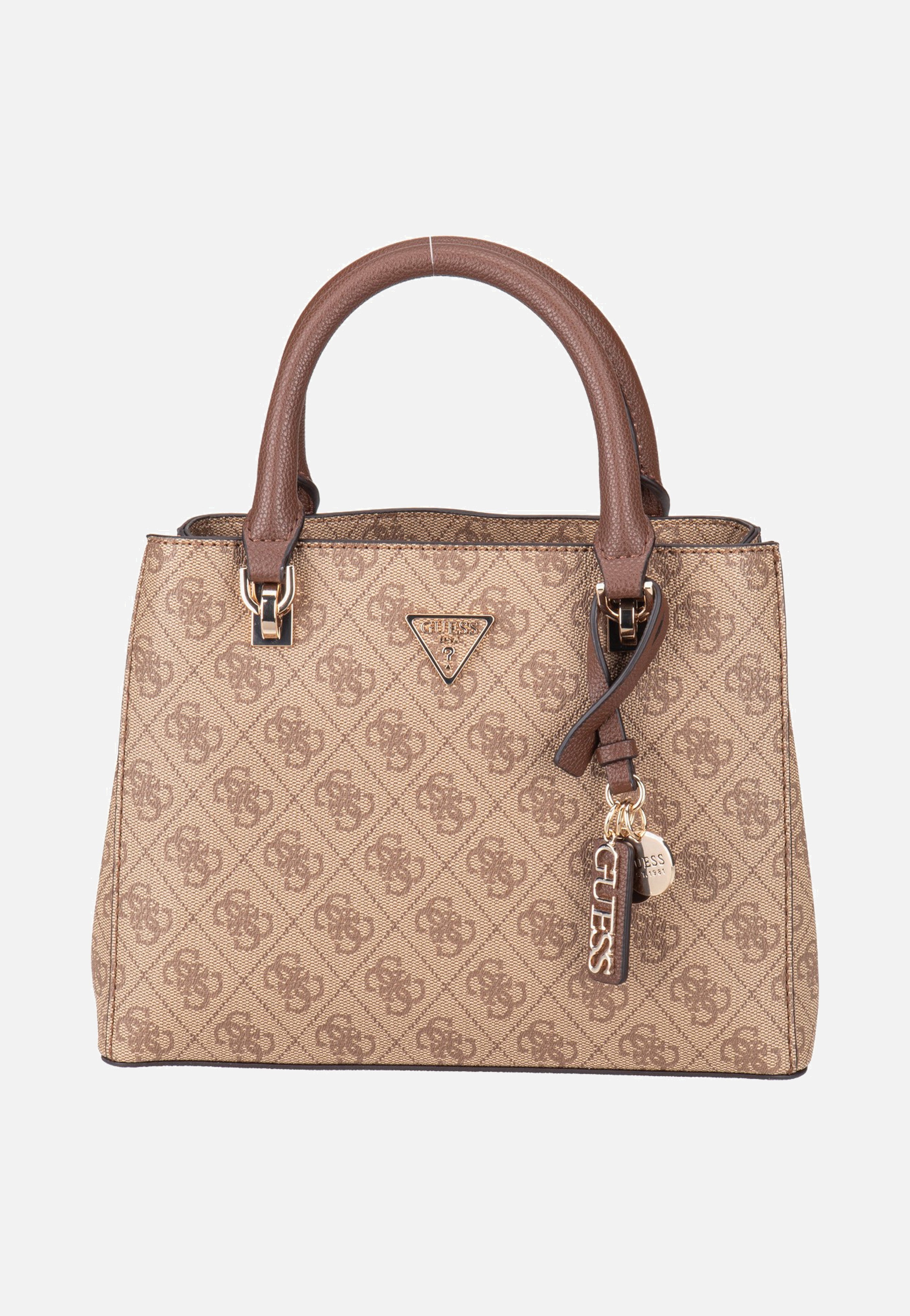 Guess Noelle II Sml Multi Comp Latte Logo/Brown Satchel