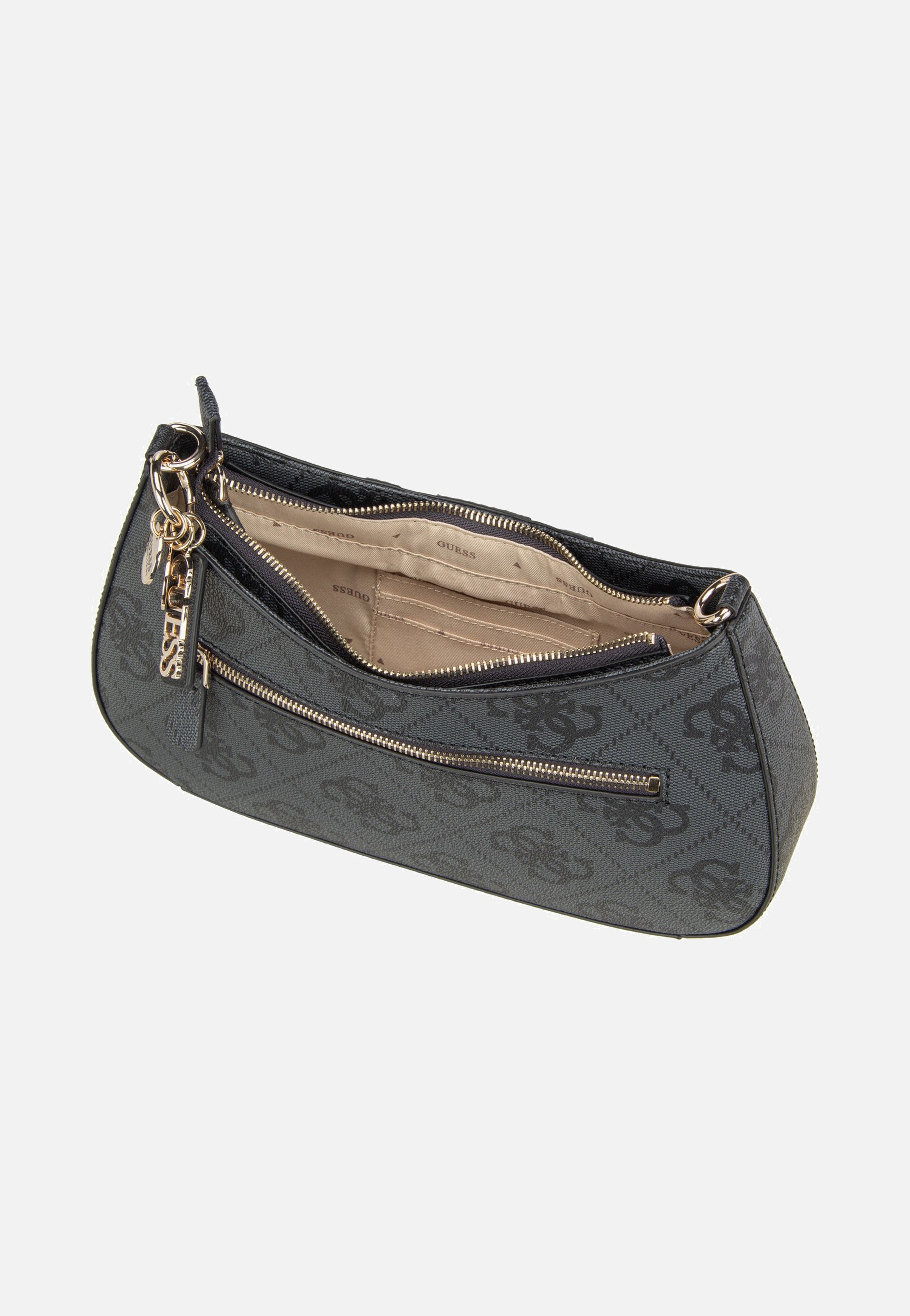 Guess Noelle II Top Zip SHB 72180 Coal Logo Schultertasche
