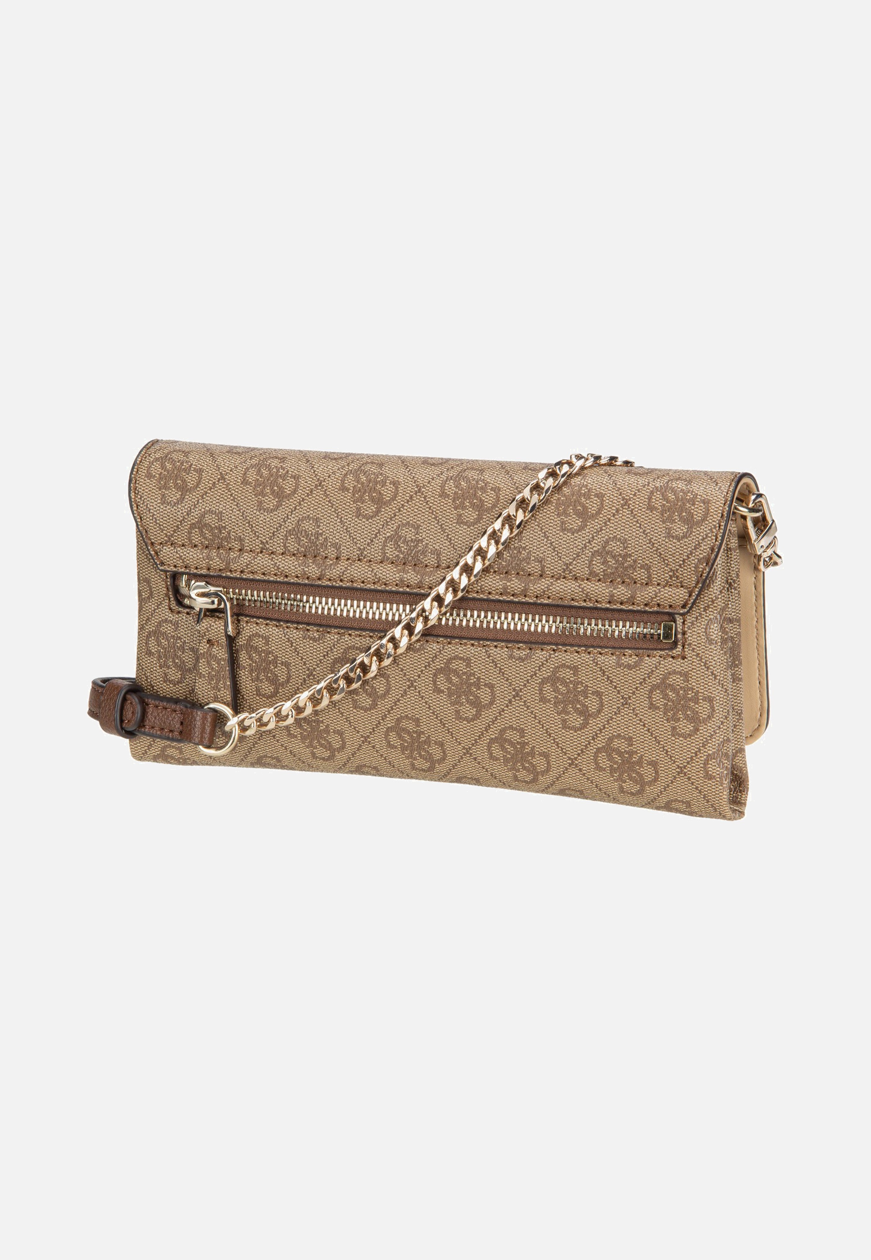 Guess - Noelle II Xbody Flap Organizer Latte Logo/Brown - Clutch | Women-Image