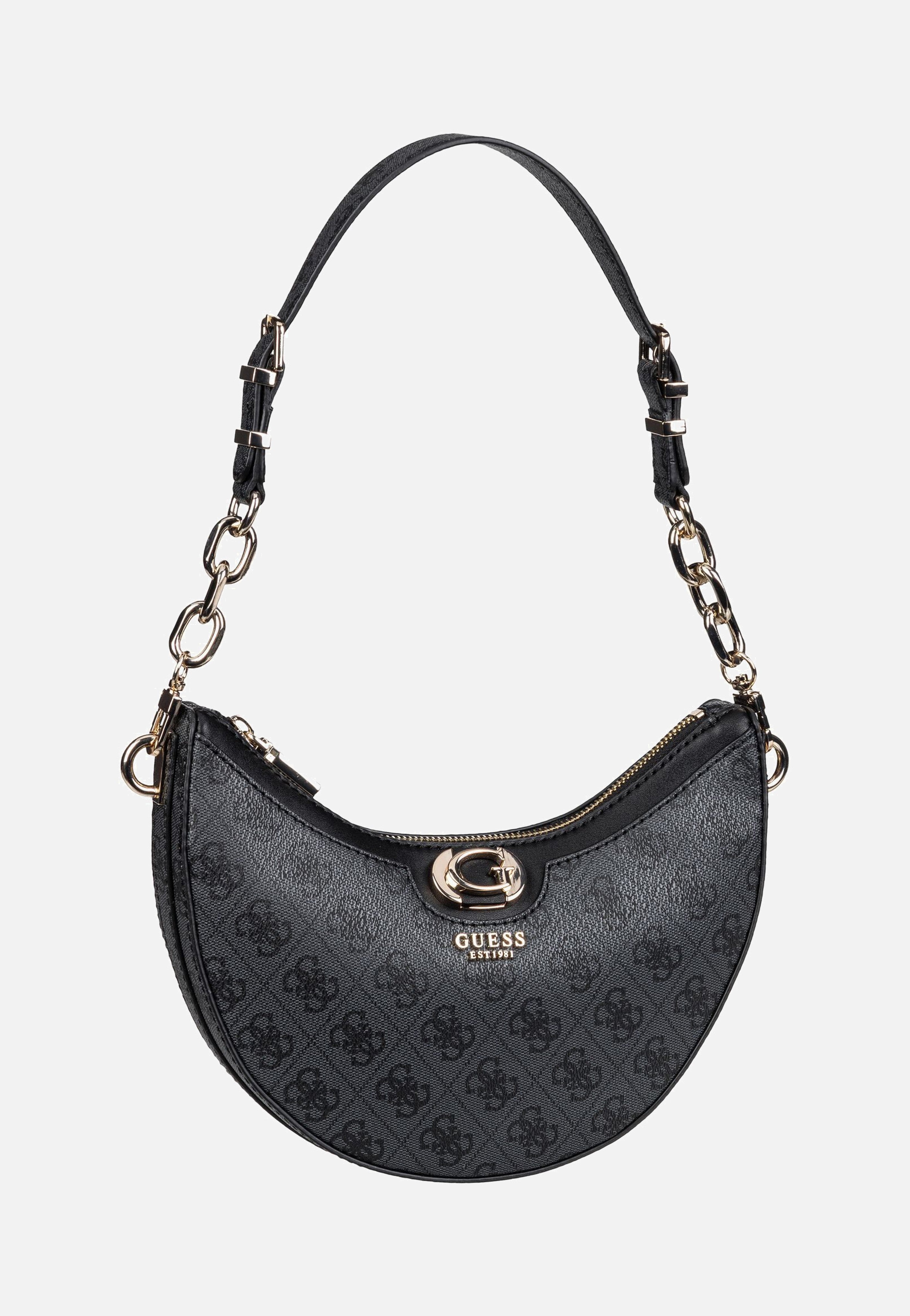 Guess Orlina Logo Top Zip 40180 Coal Schultertasche