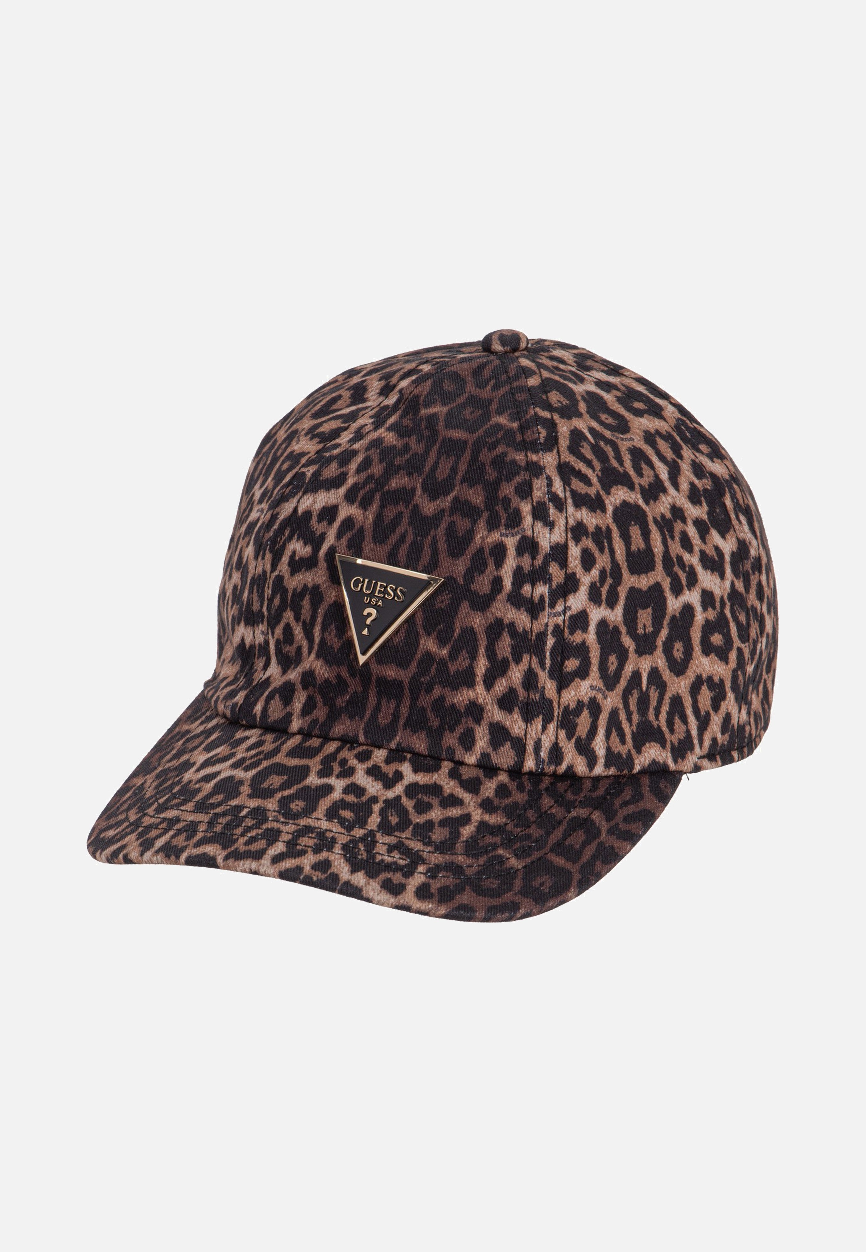 Guess Printed Leopard Brown Cap