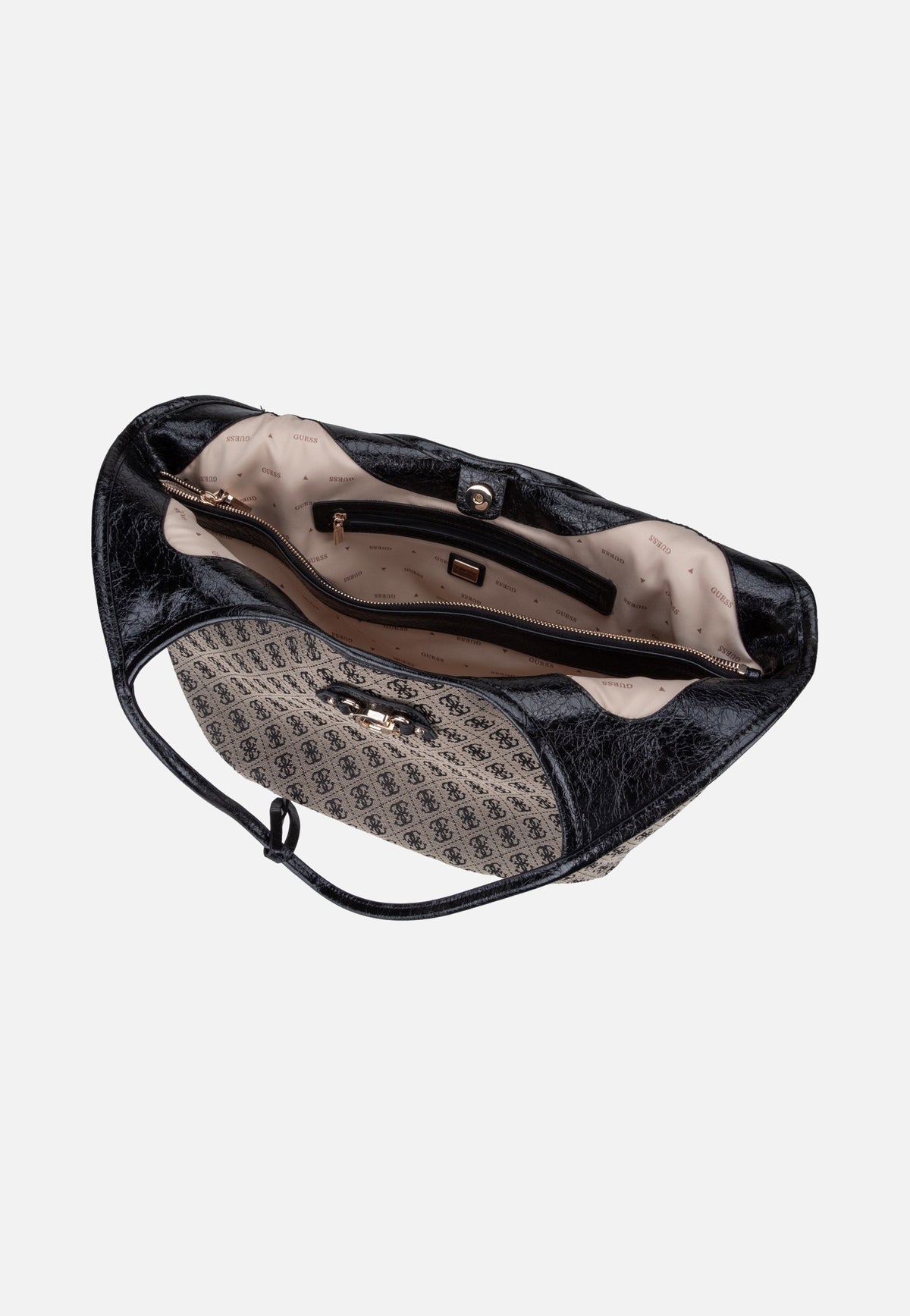 Guess Samantha Girlfriend 13230 Black Logo Shopper