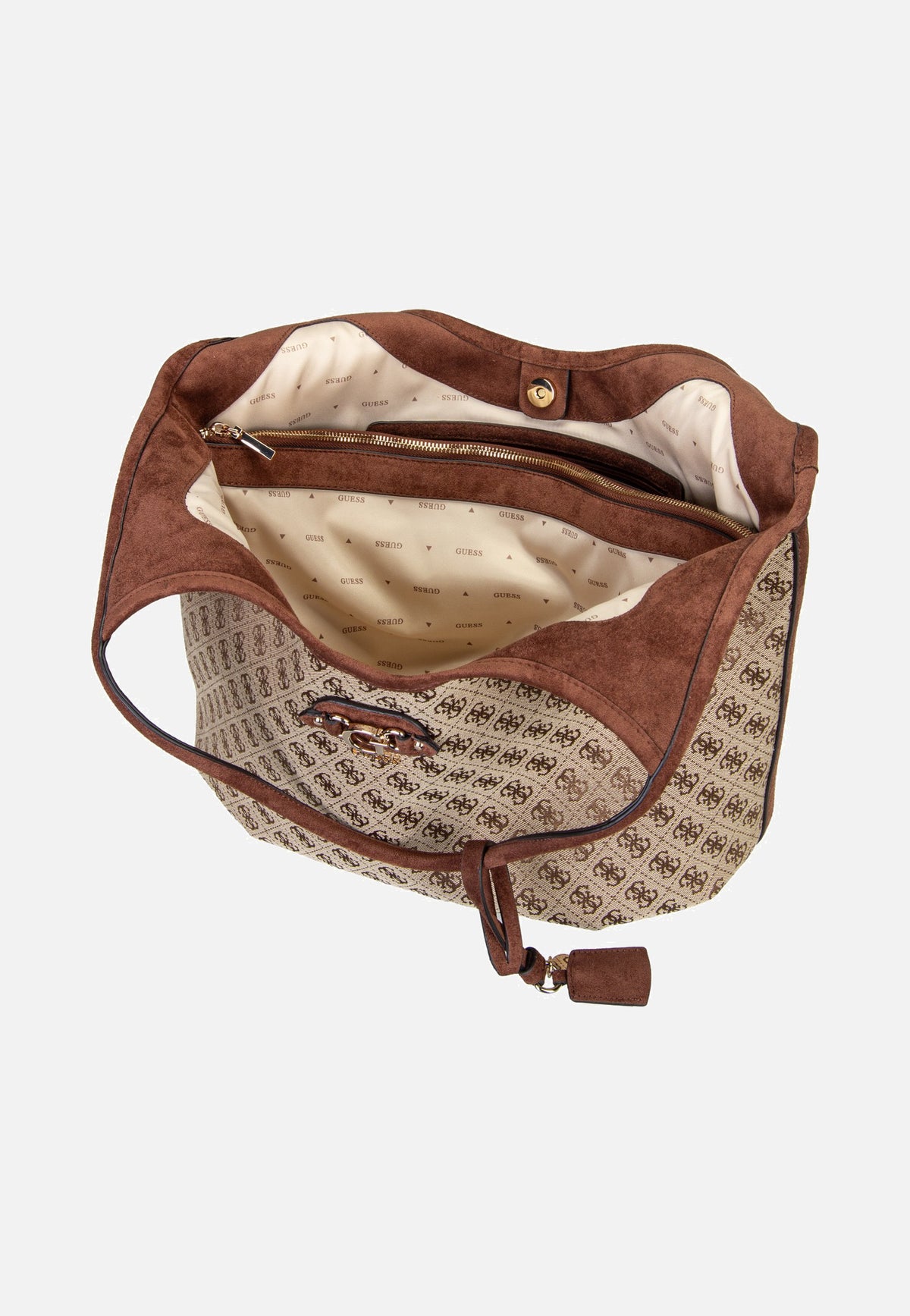 Guess Samantha Girlfriend 13230 Latte Logo/Brown Shopper