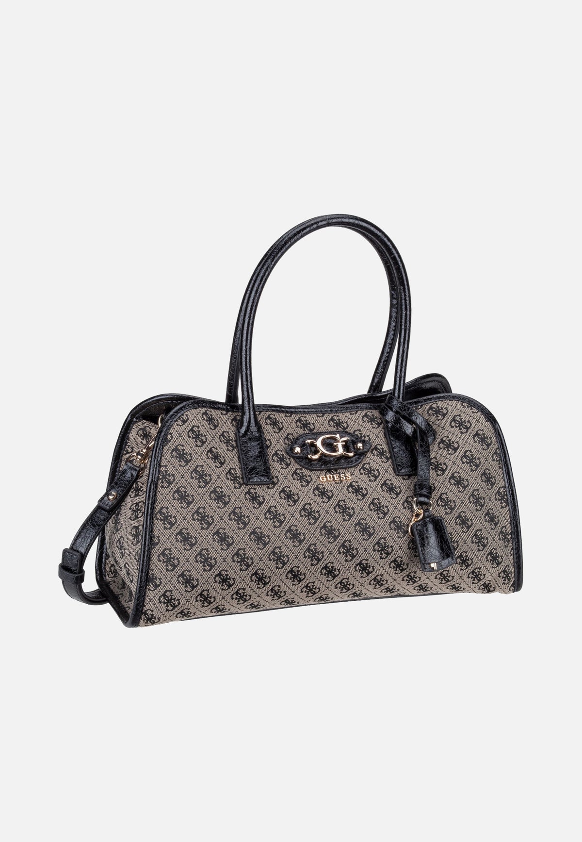 Guess Samantha Girlfriend SAT 13060 Black Logo Satchel