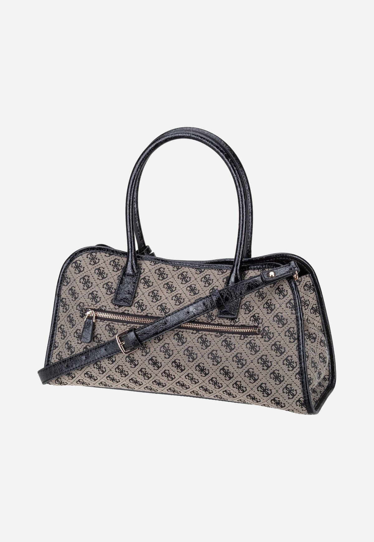 Guess Samantha Girlfriend SAT 13060 Black Logo Satchel