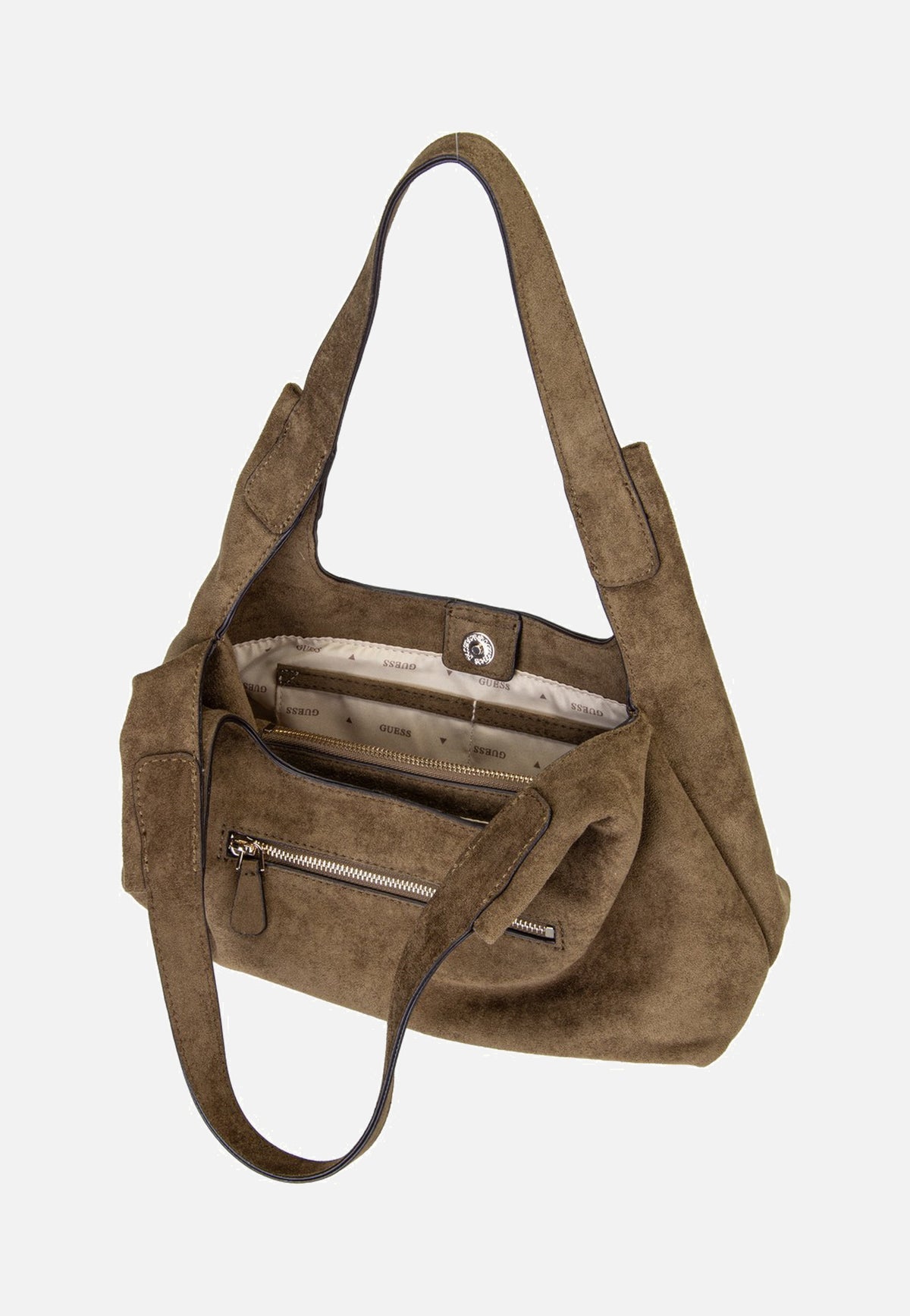 Guess Sunset Small Suede 14010 Olive Schultertasche