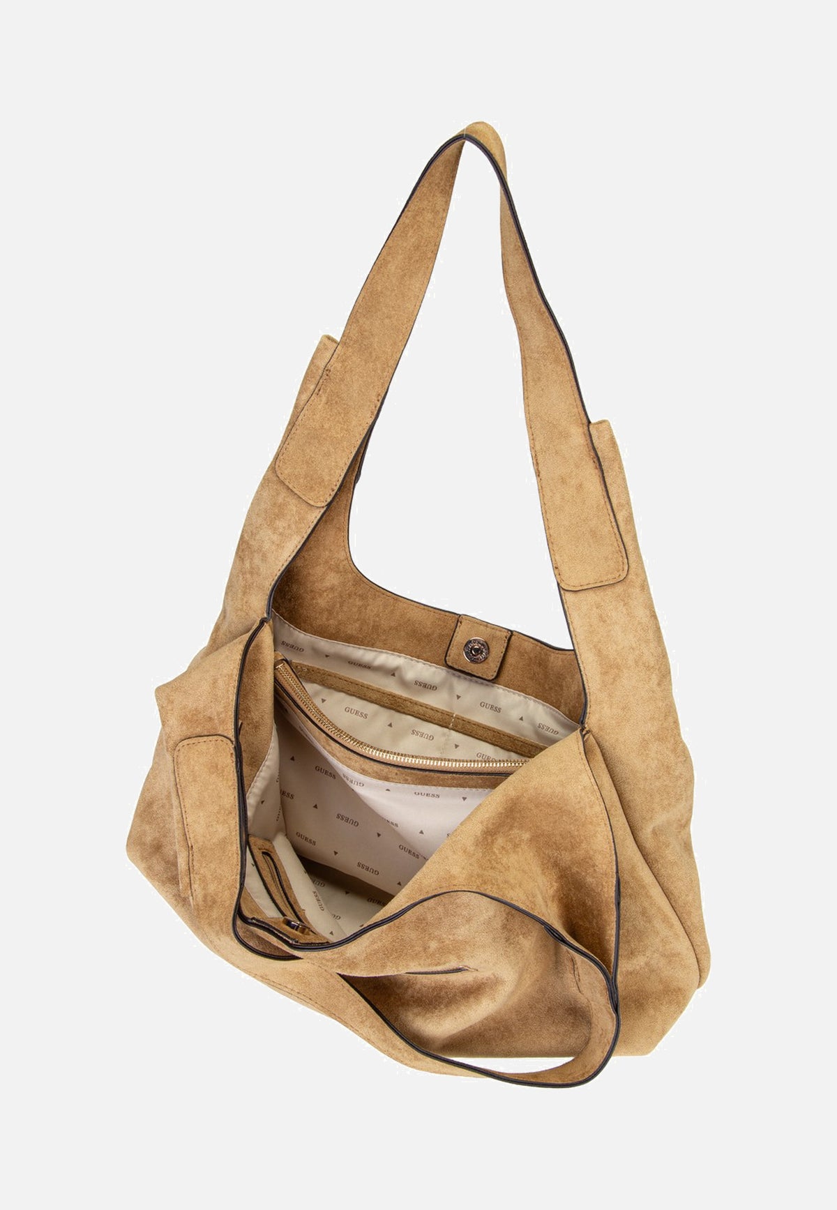 Guess Sunset Suede 14020 Tan Hobo Bag