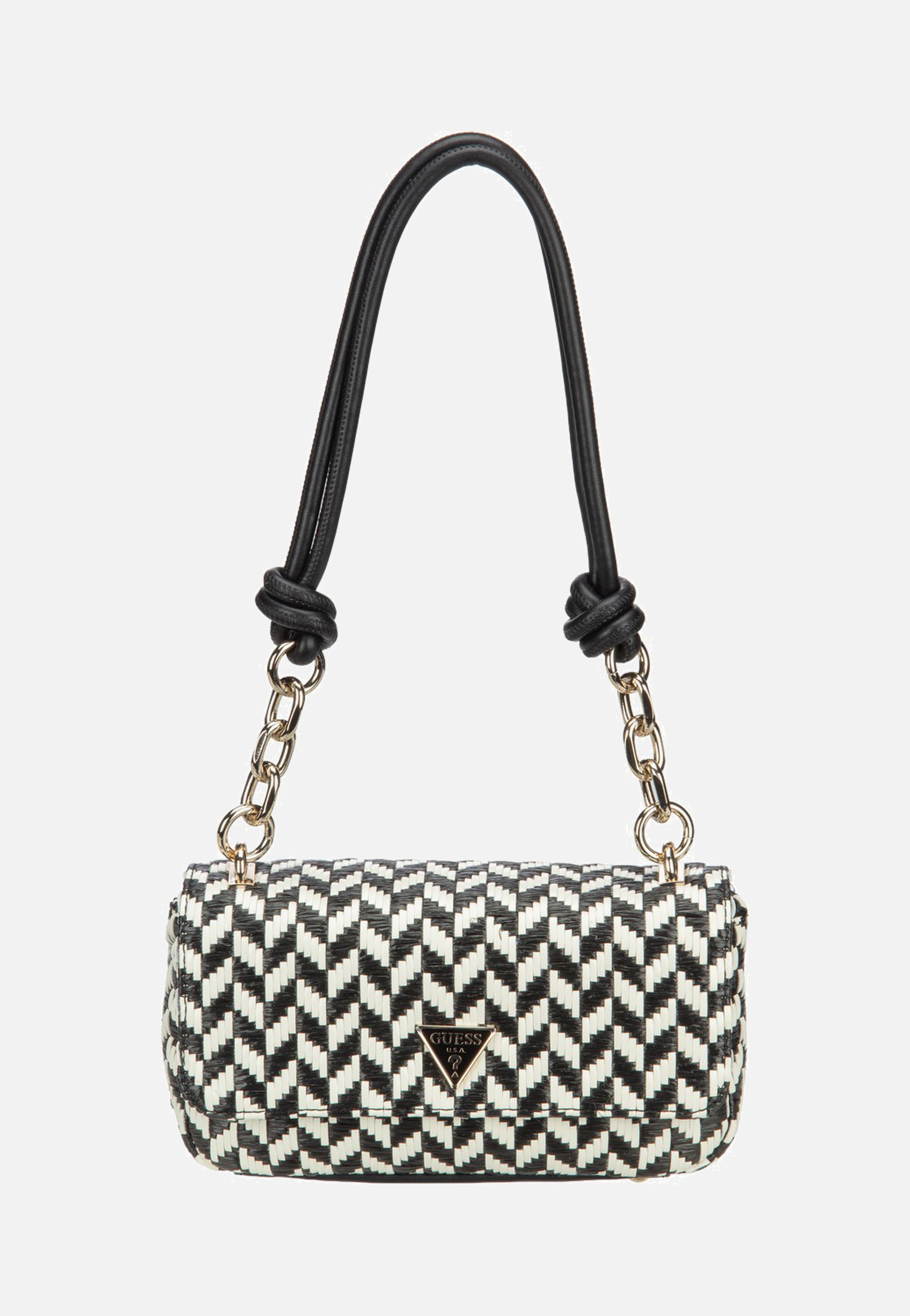 Guess Tessi Flap Shoulder Black Multi Schultertasche