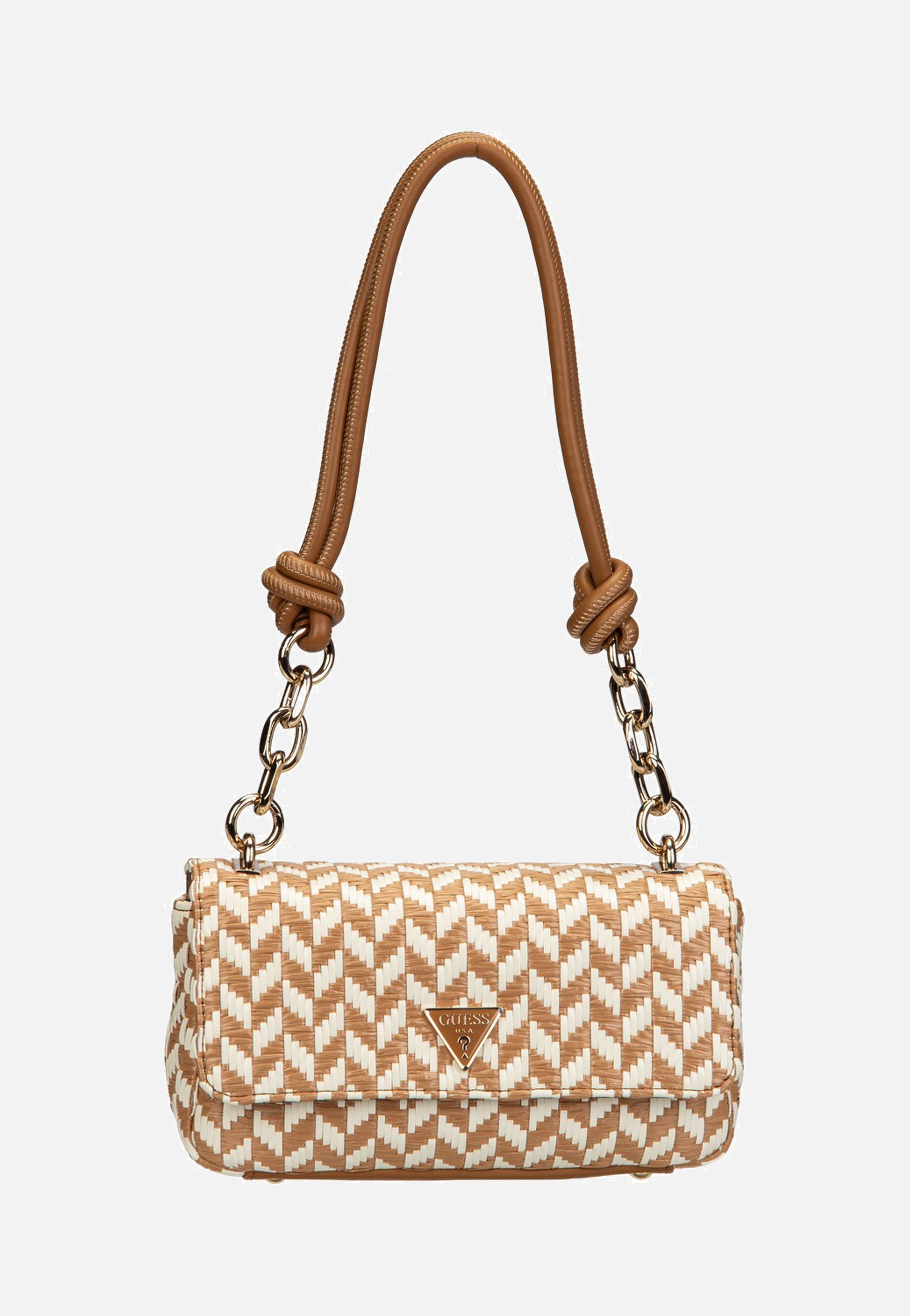 Guess Tessi Flap Shoulder Cognac Multi Schultertasche