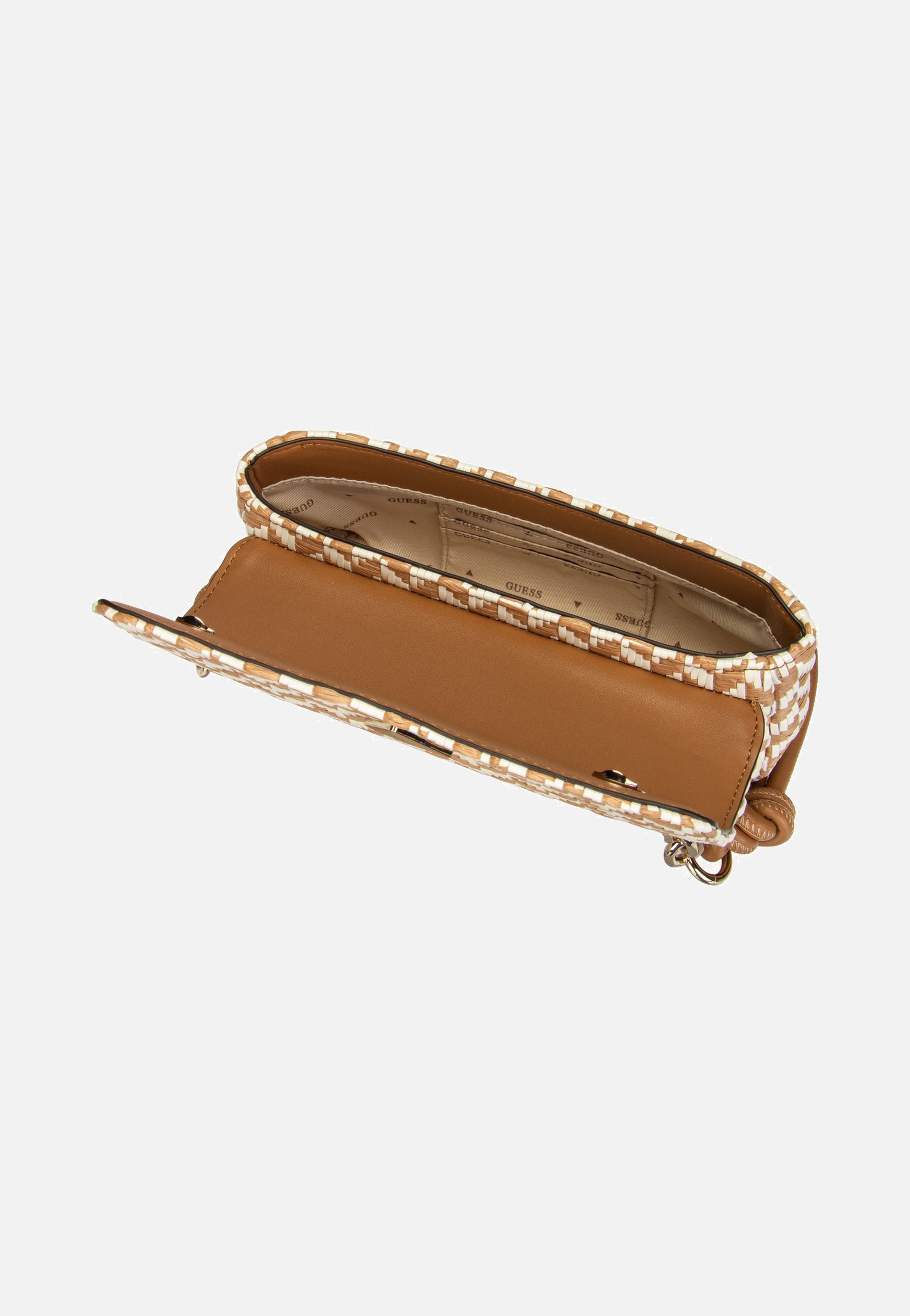 Guess Tessi Flap Shoulder Cognac Multi Schultertasche