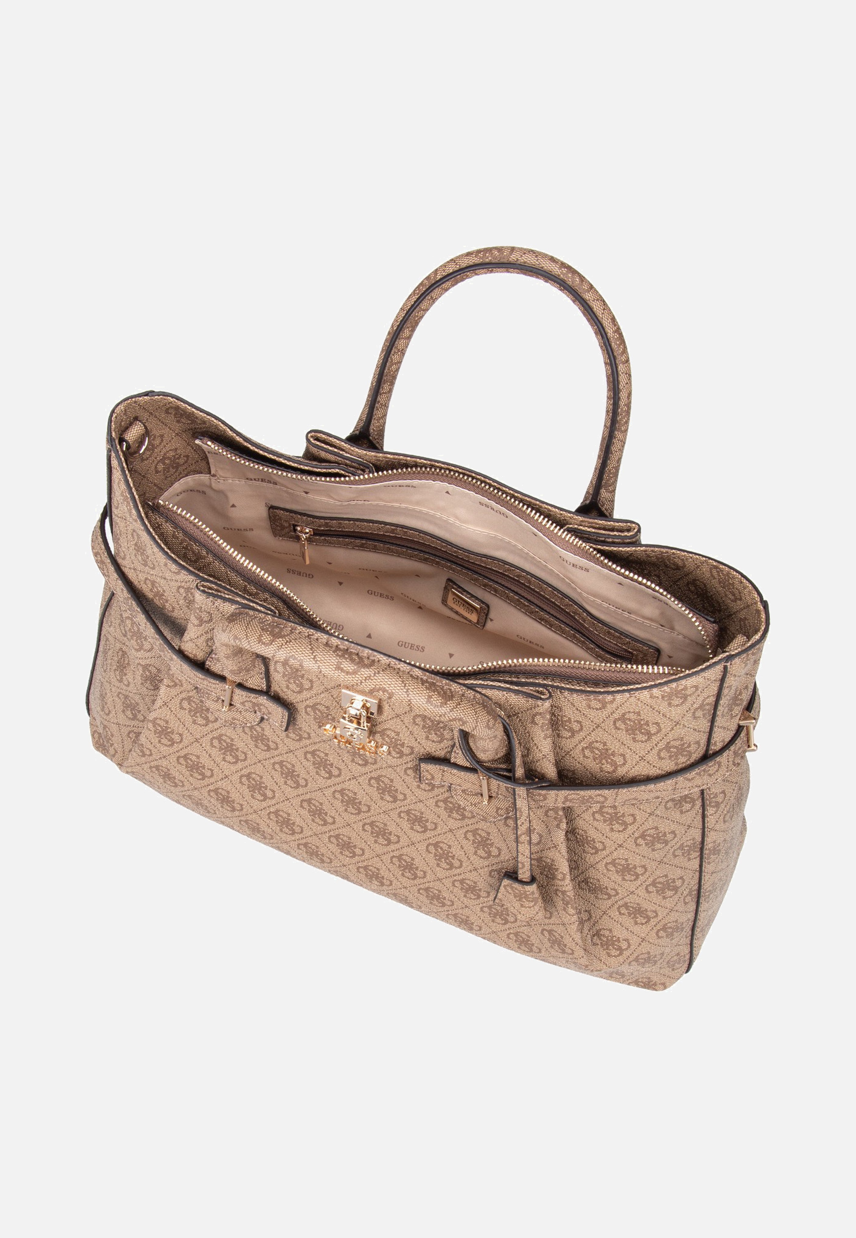 Guess Yesba Girlfriend Latte Logo Satchel