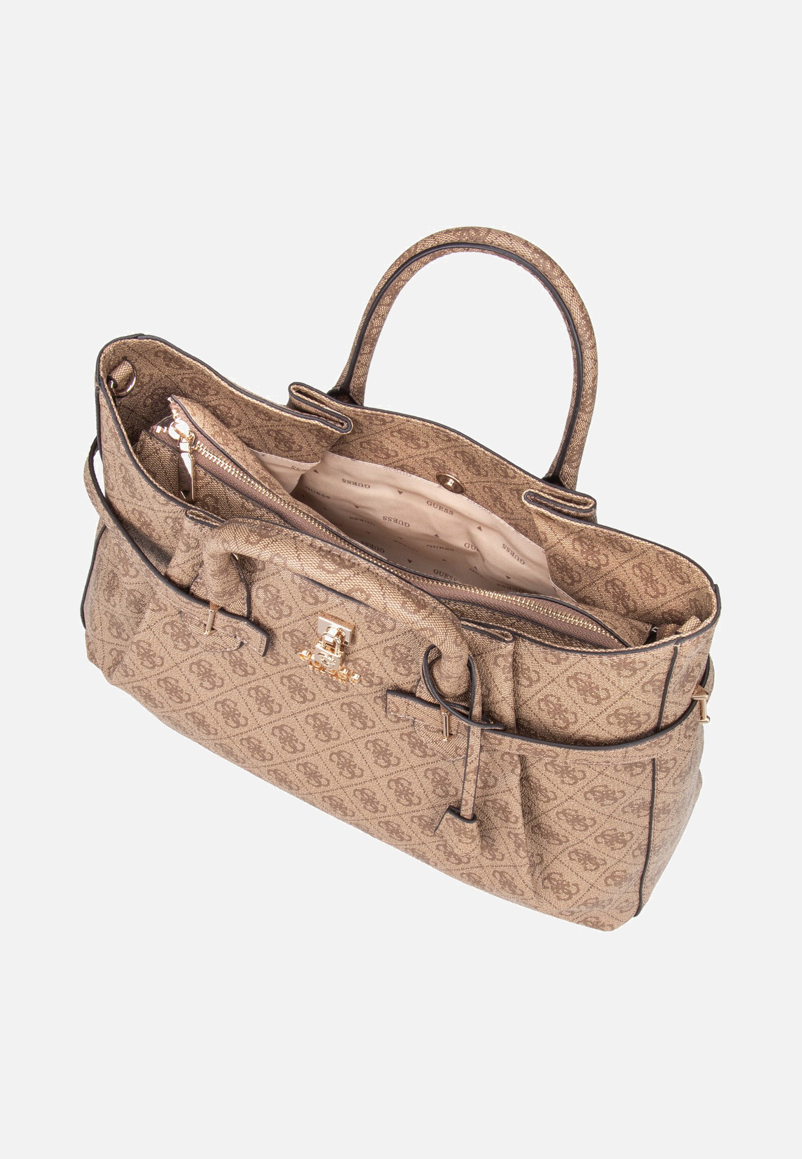 Guess Yesba Girlfriend Latte Logo Satchel