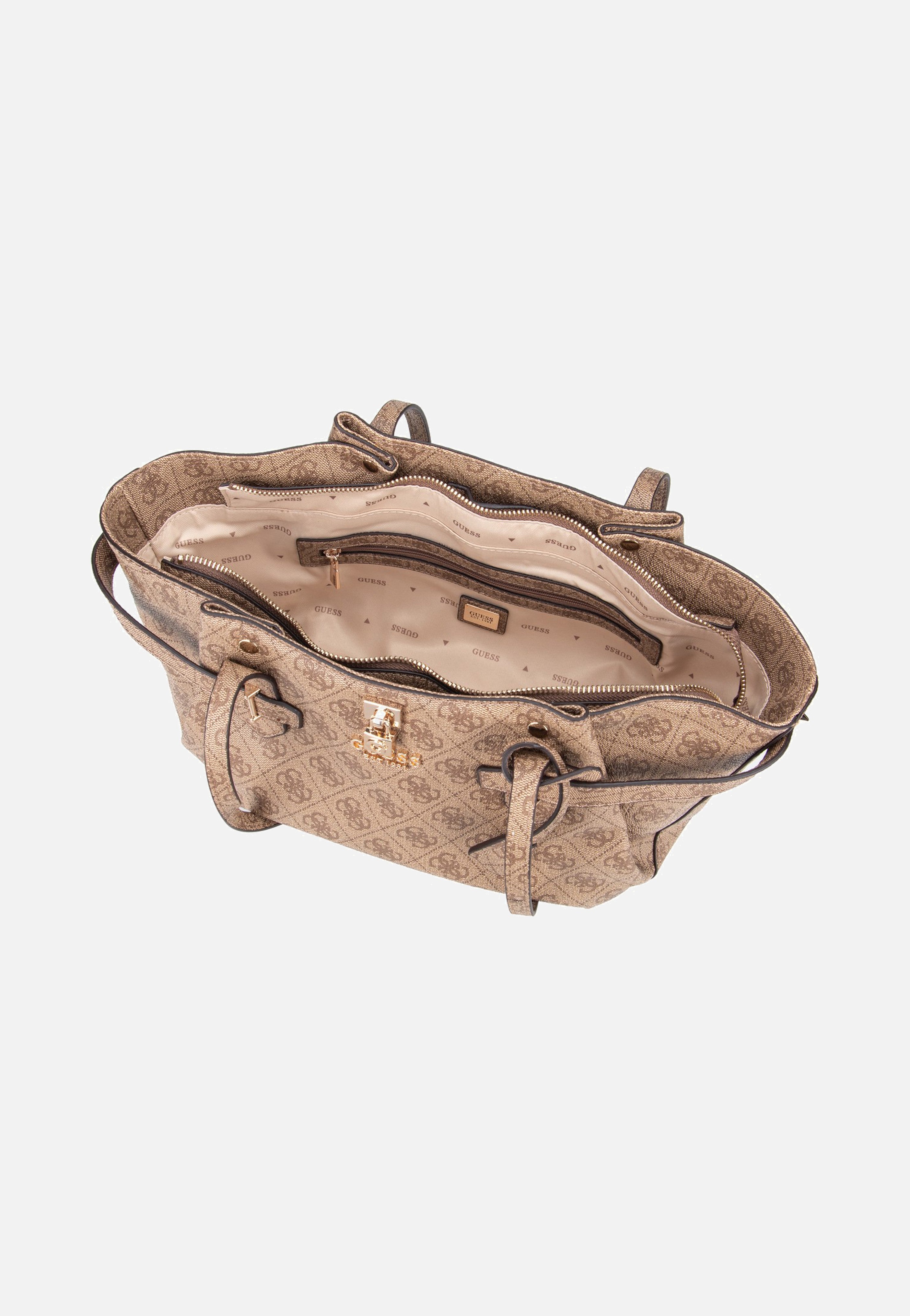 Guess - Yesba Girlfriend Shoulder Latte Logo - Satchel | Women-Image