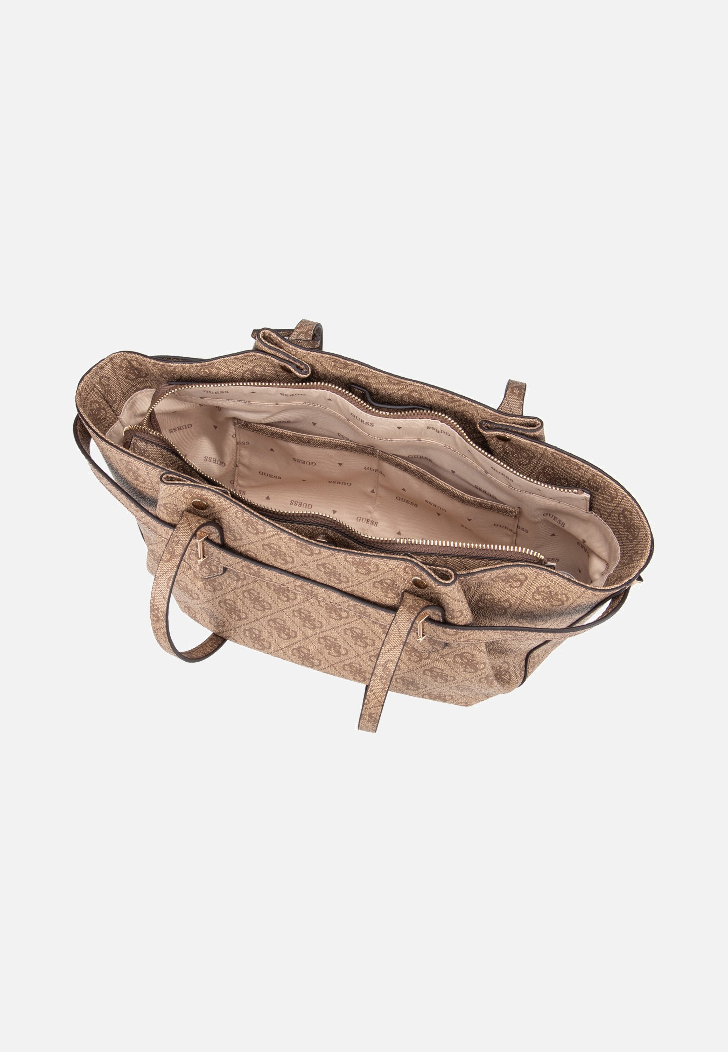 Guess - Yesba Girlfriend Shoulder Latte Logo - Satchel | Women-Image