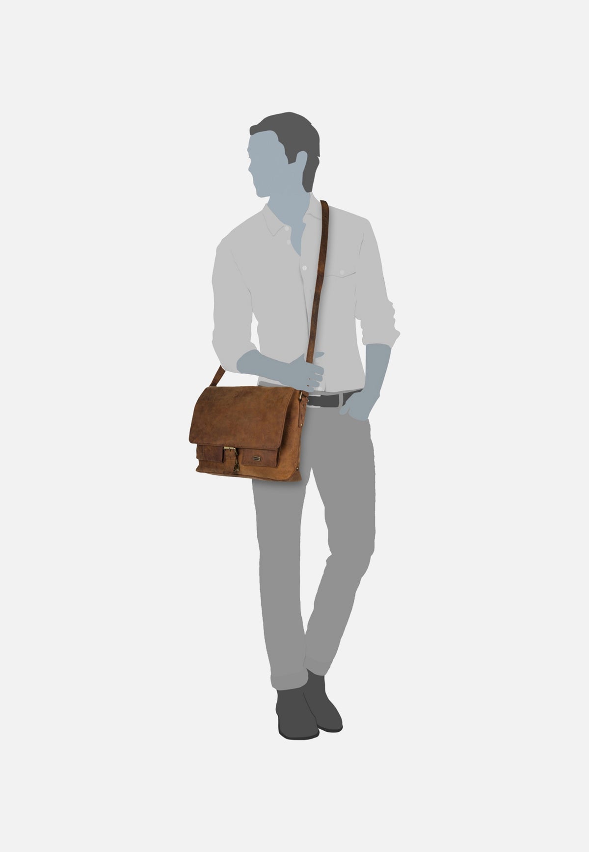 Harold's Antic 3914 L Natur Messenger Bag