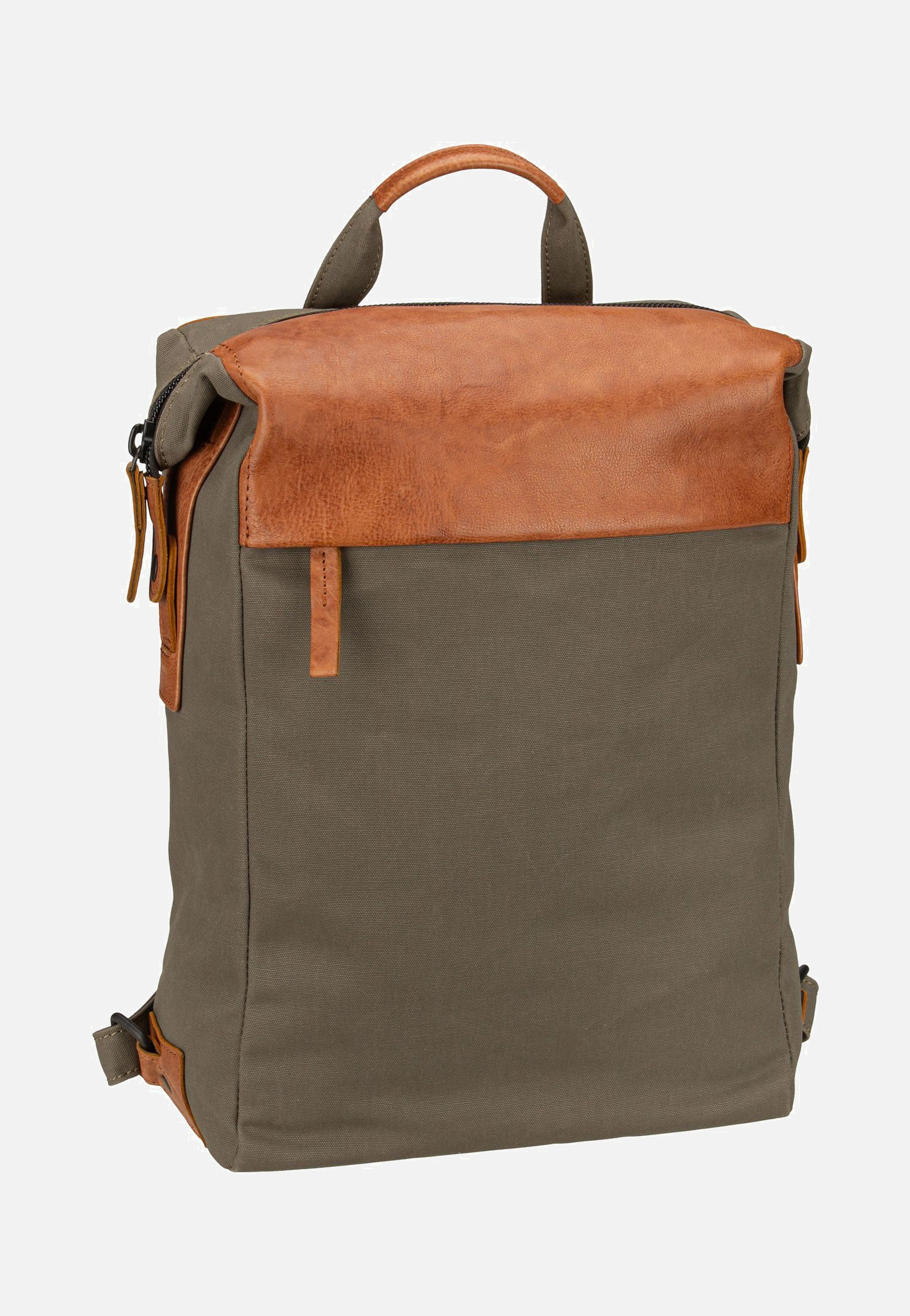 Harold's Wax 1 Khaki/Cognac Rucksack